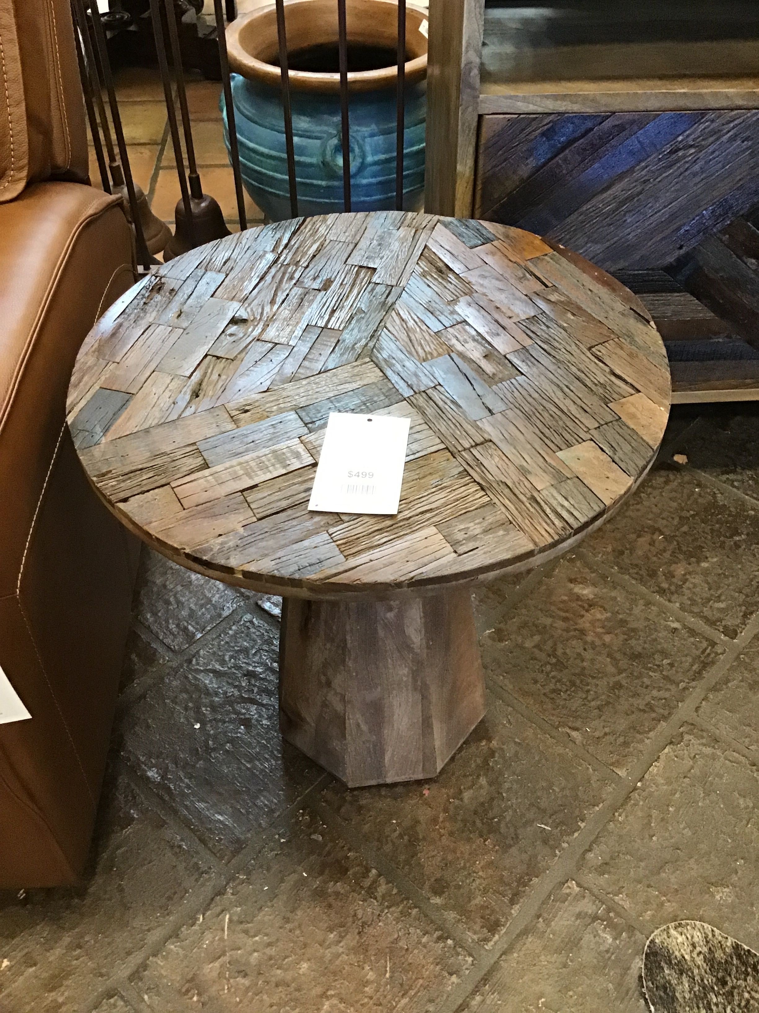 End Table Round Crossing the Underground