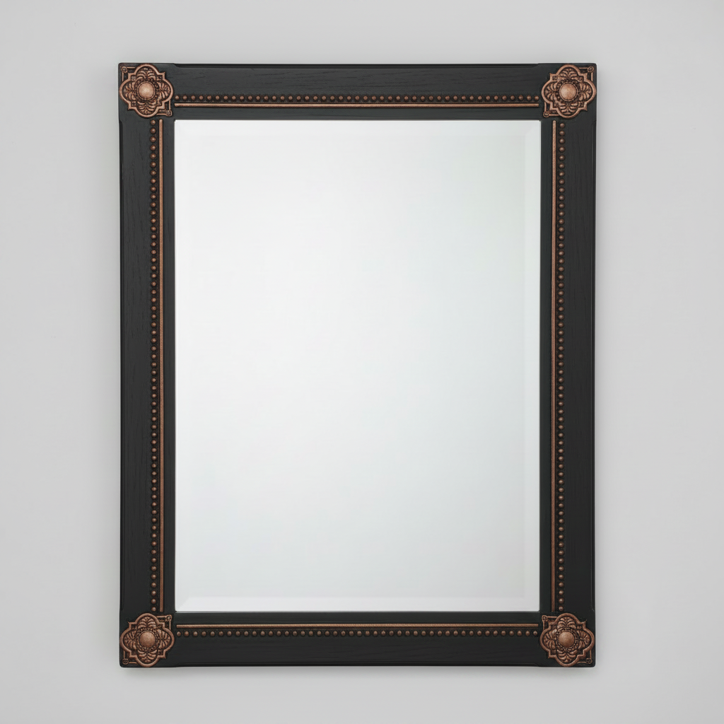 Mirror Cuentas Medium Silver & Copper 26X32