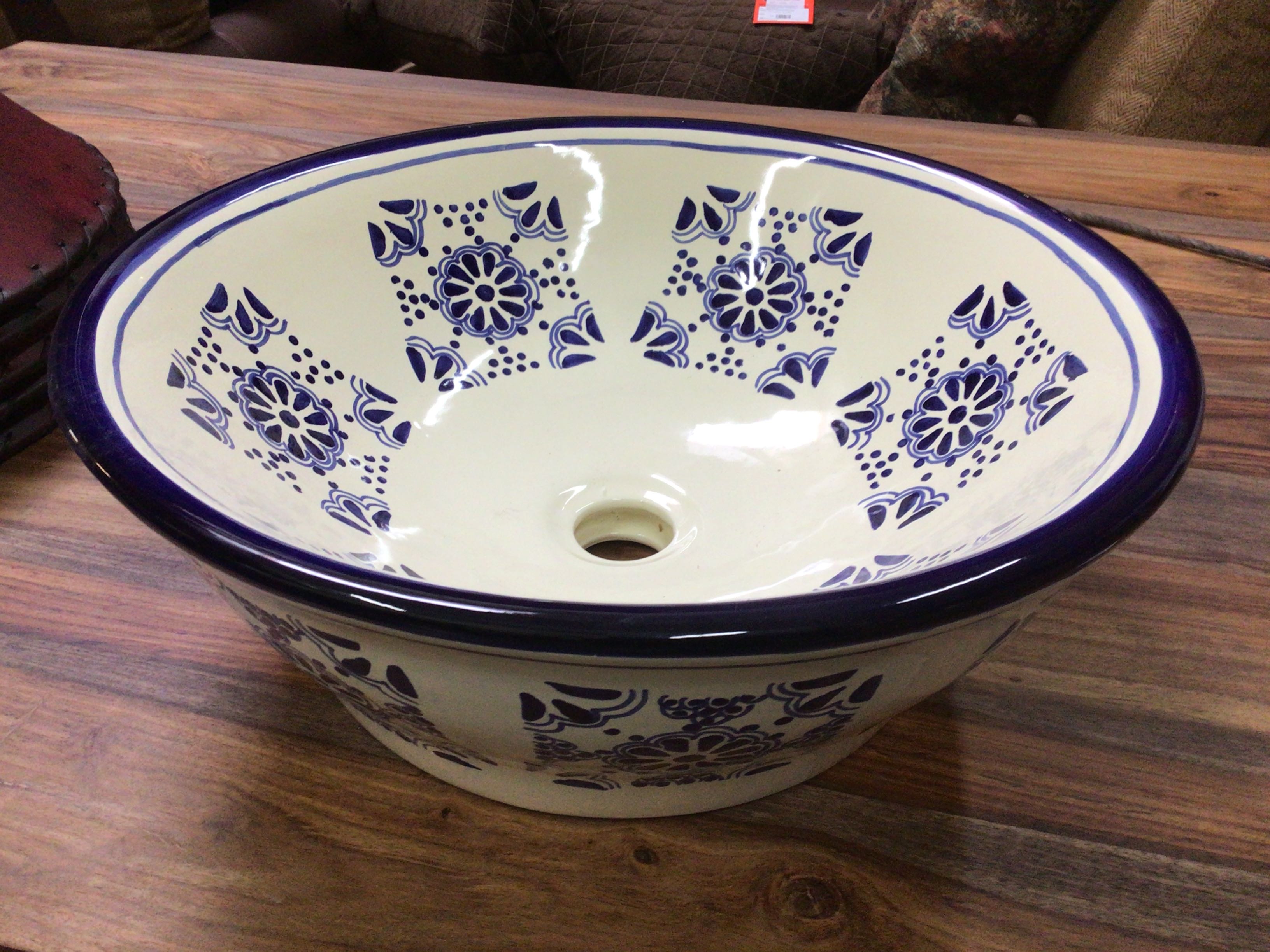 Sink Blue & White