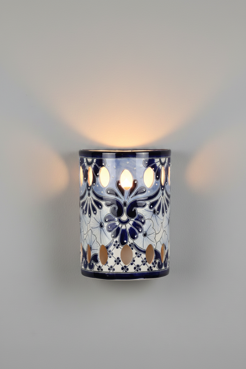 Talavera Sconce Blue & White