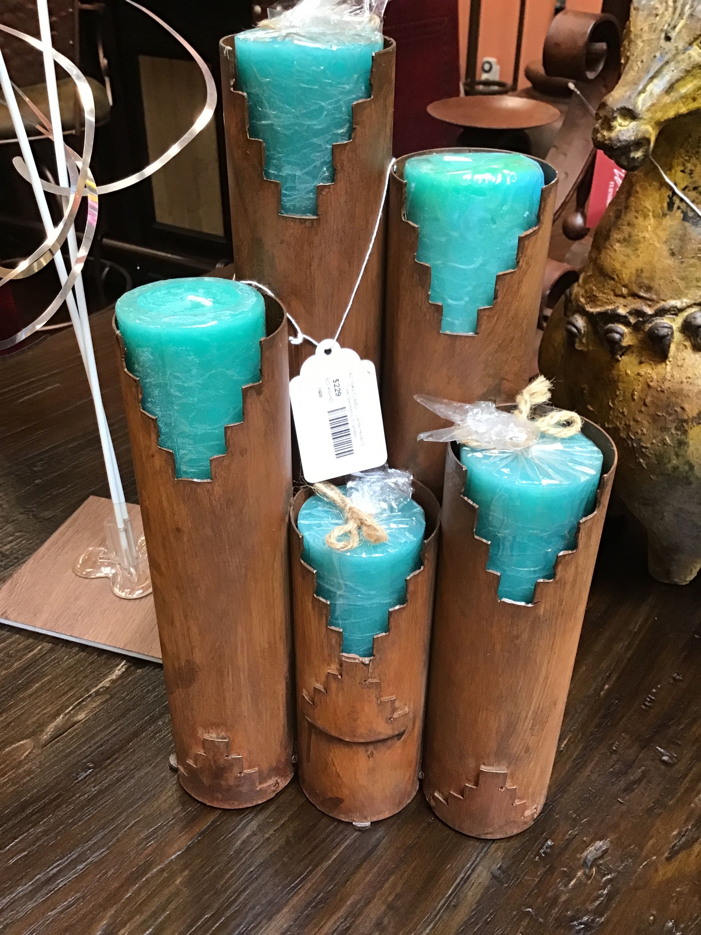 Candle Holder 5 Tube Geometric 5 candles