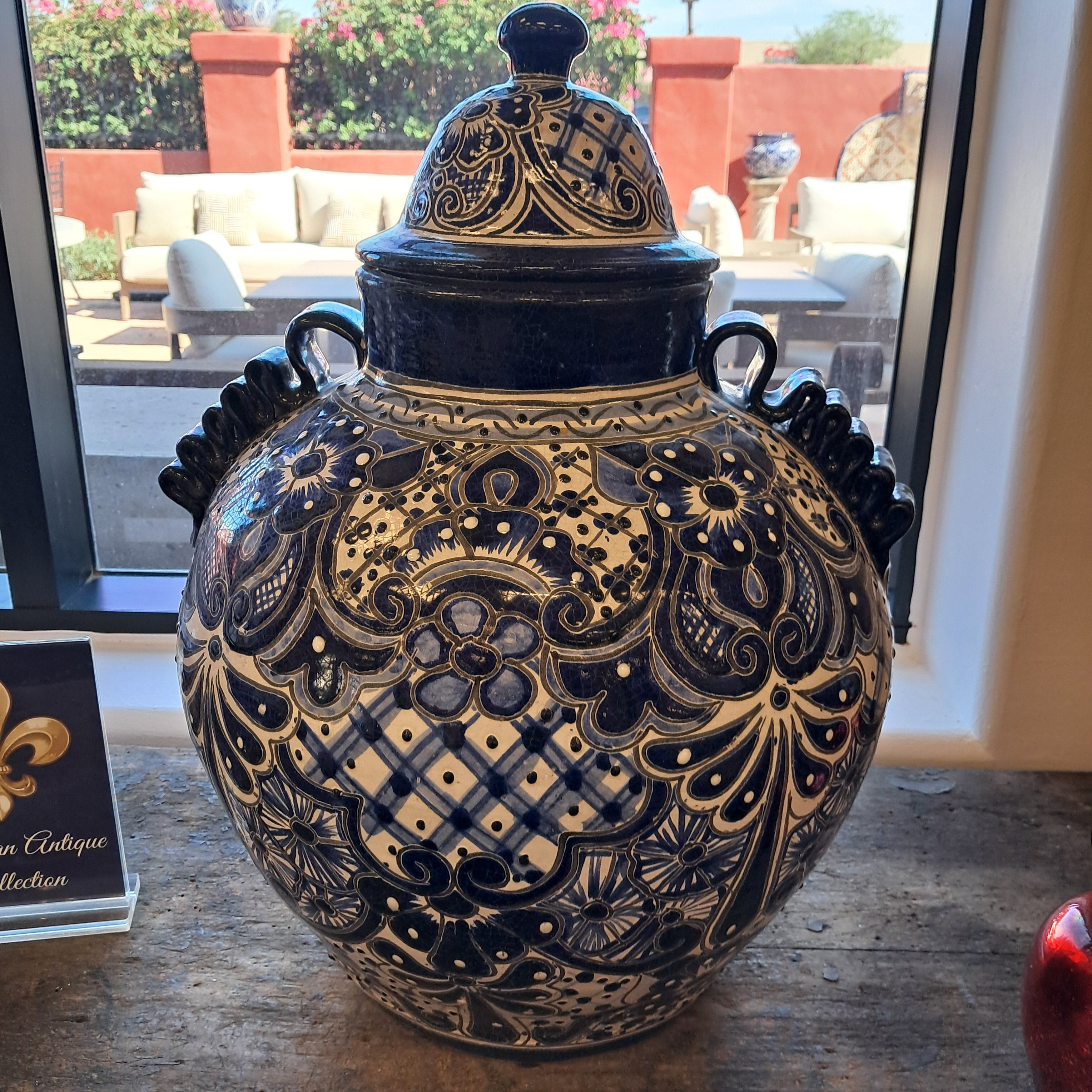 Talavera Jar With Lid Large