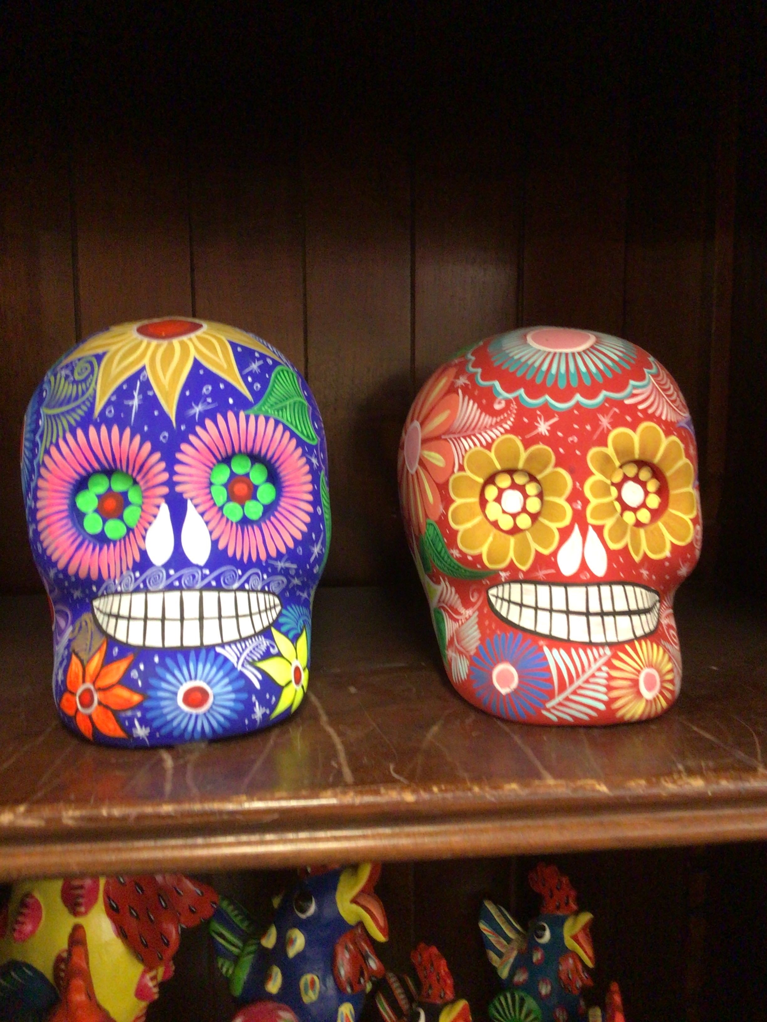 Accessory Ceramic Skull Painted