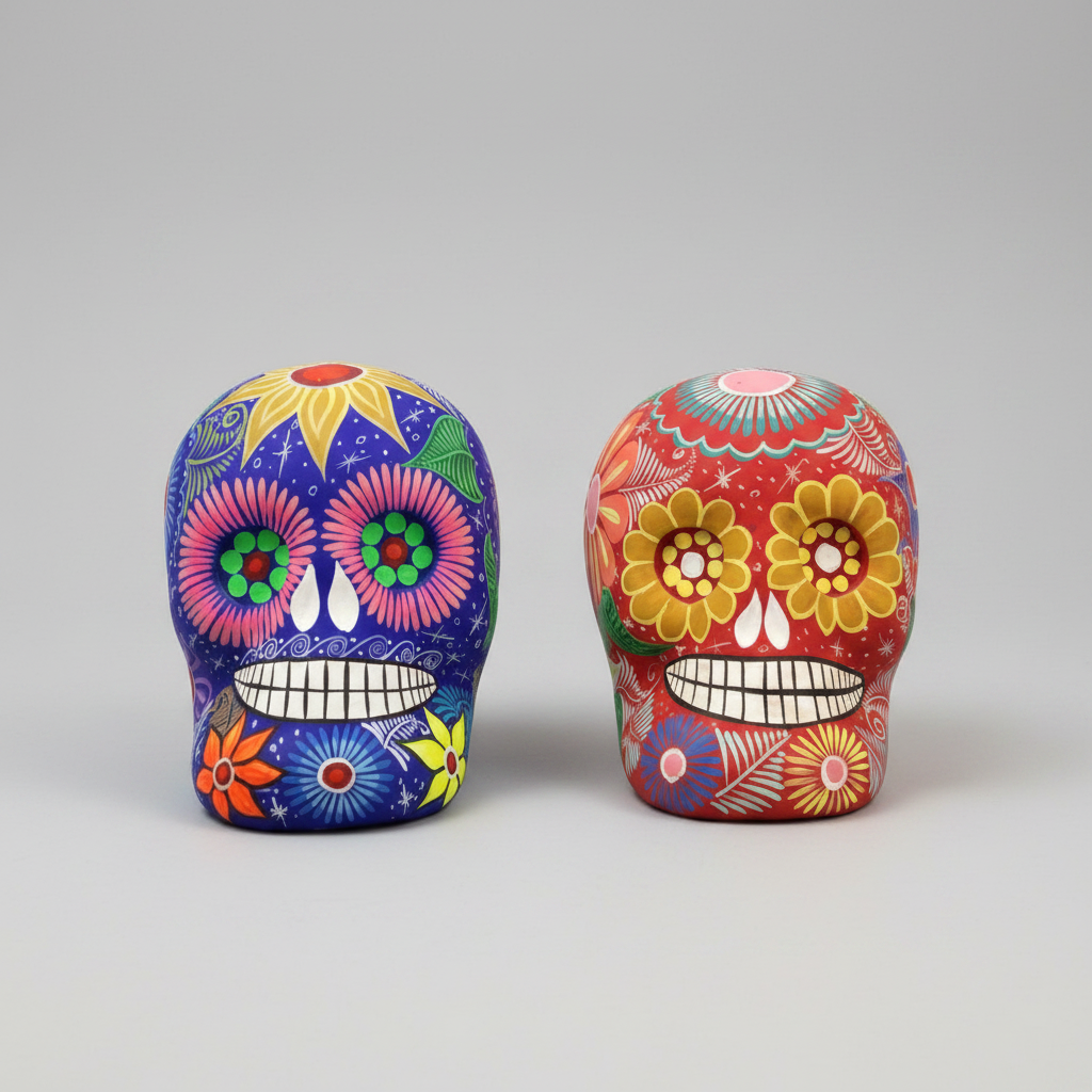 Accessory Ceramic Skull Painted