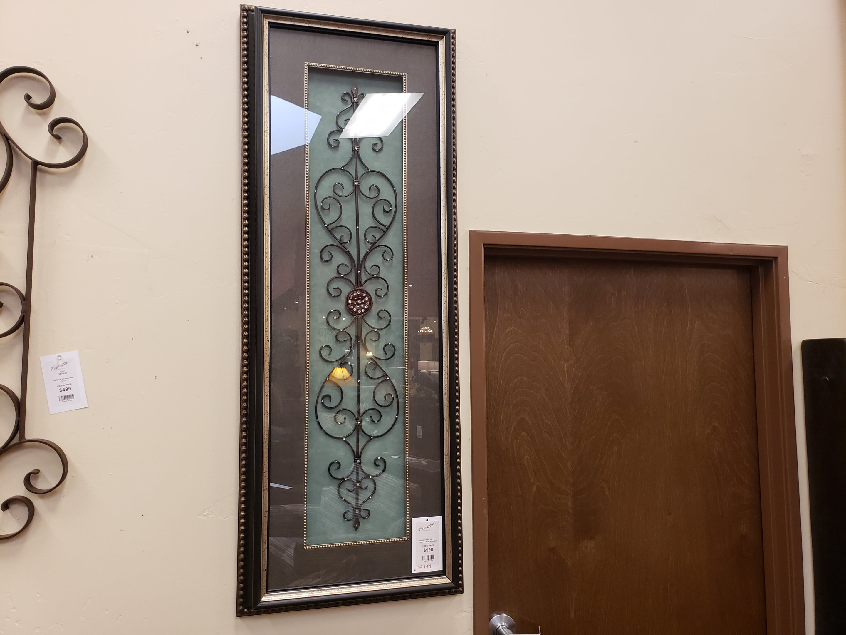 Iron Piece Matted w/Fillet & Crystals