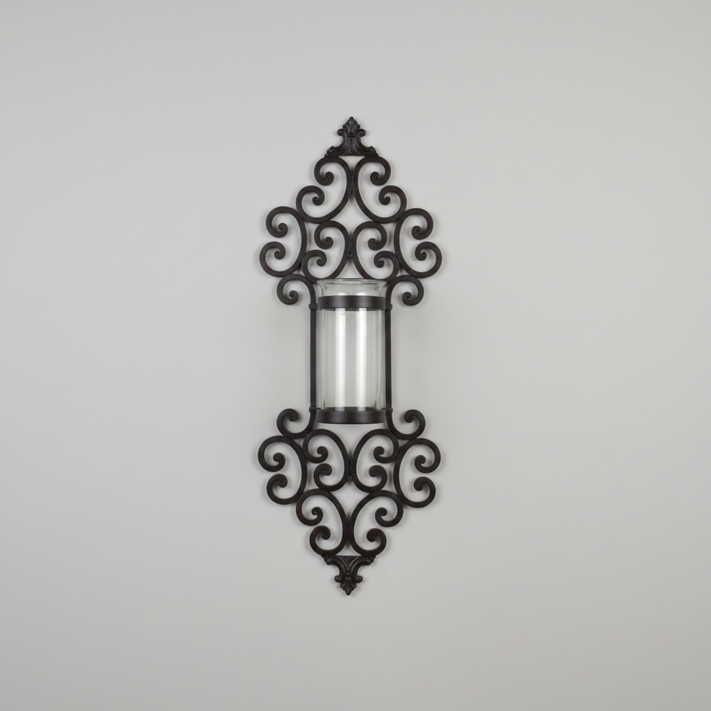 Sconce Iron & Glass
