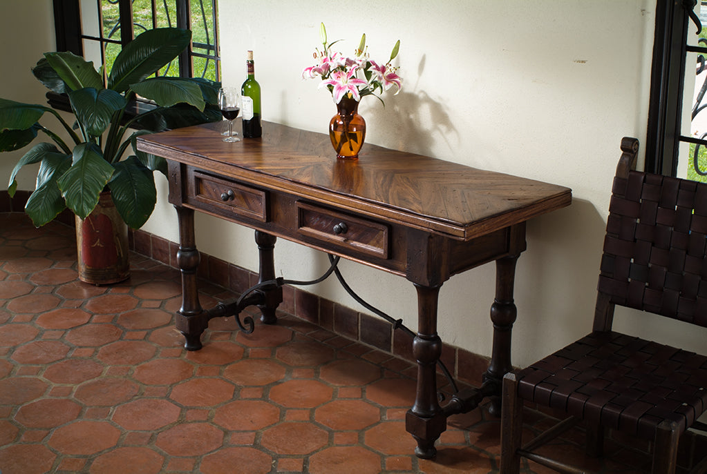 Console Portofino 72x22x34 Dark Distressed