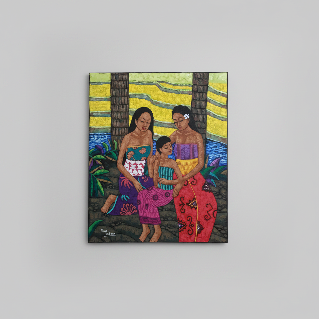Art Original from Bali Mother's Love""