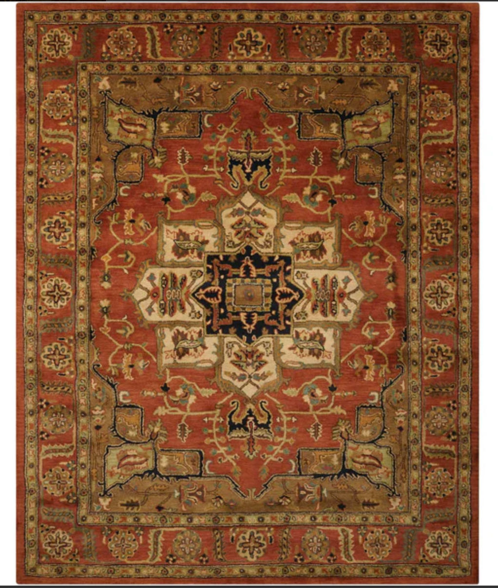 Rug JA-33-BRK/7'9x9'9" Jaipur Color:Brick 7'9"x9'9""