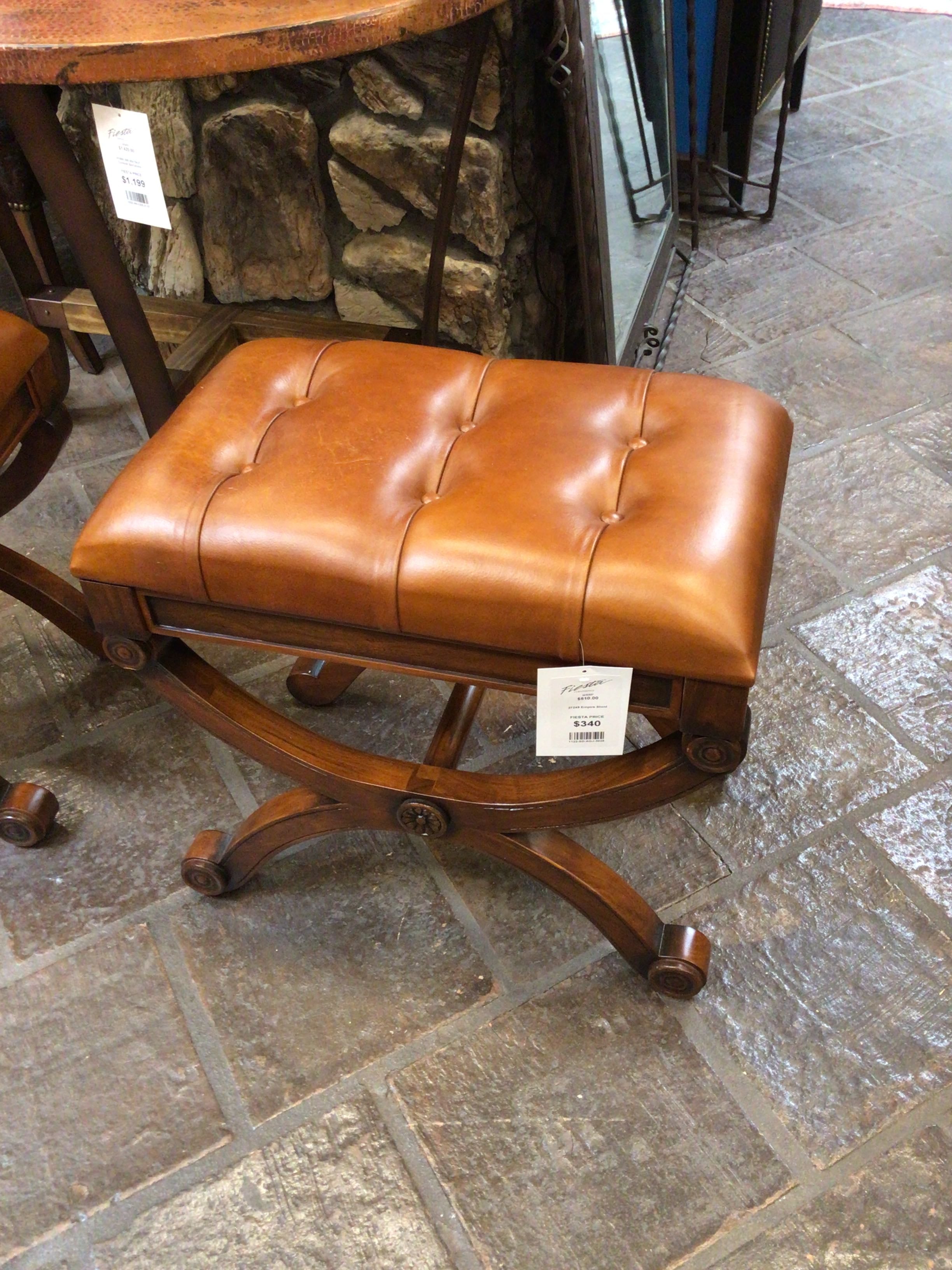 Empire Stool With Leather