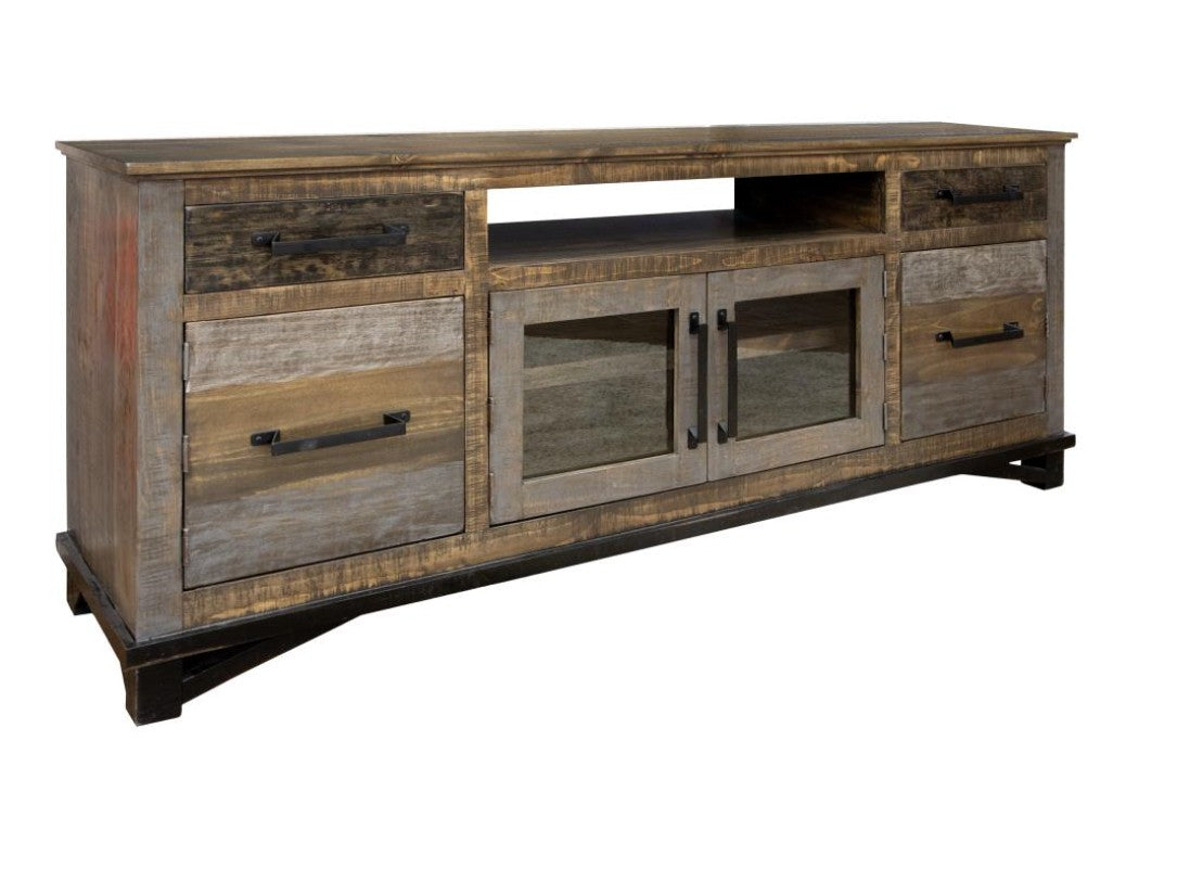 Loft Brown TV Stand 2 Drawers 4 Doors