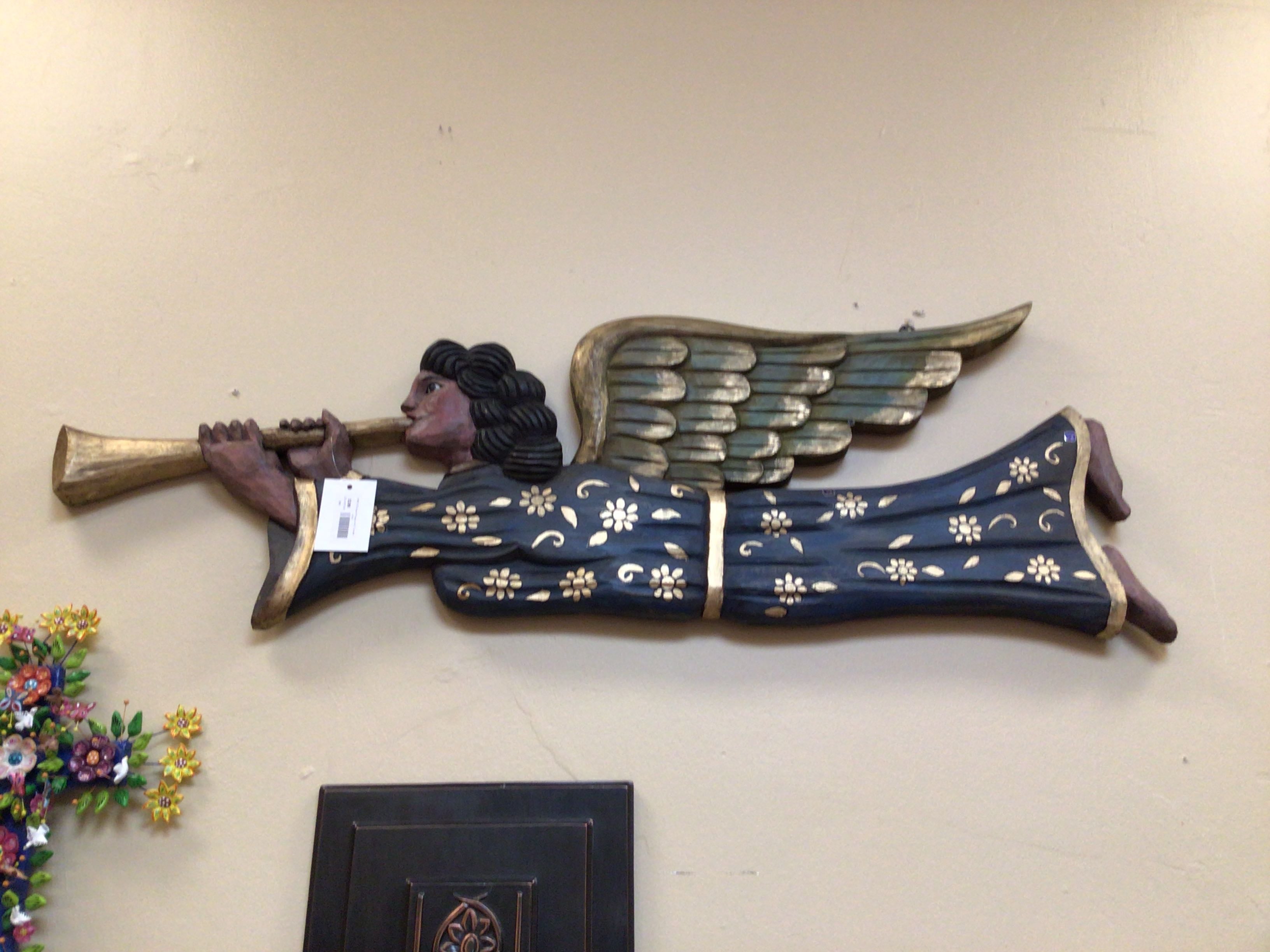 Angel Plaque with Trumpet Large