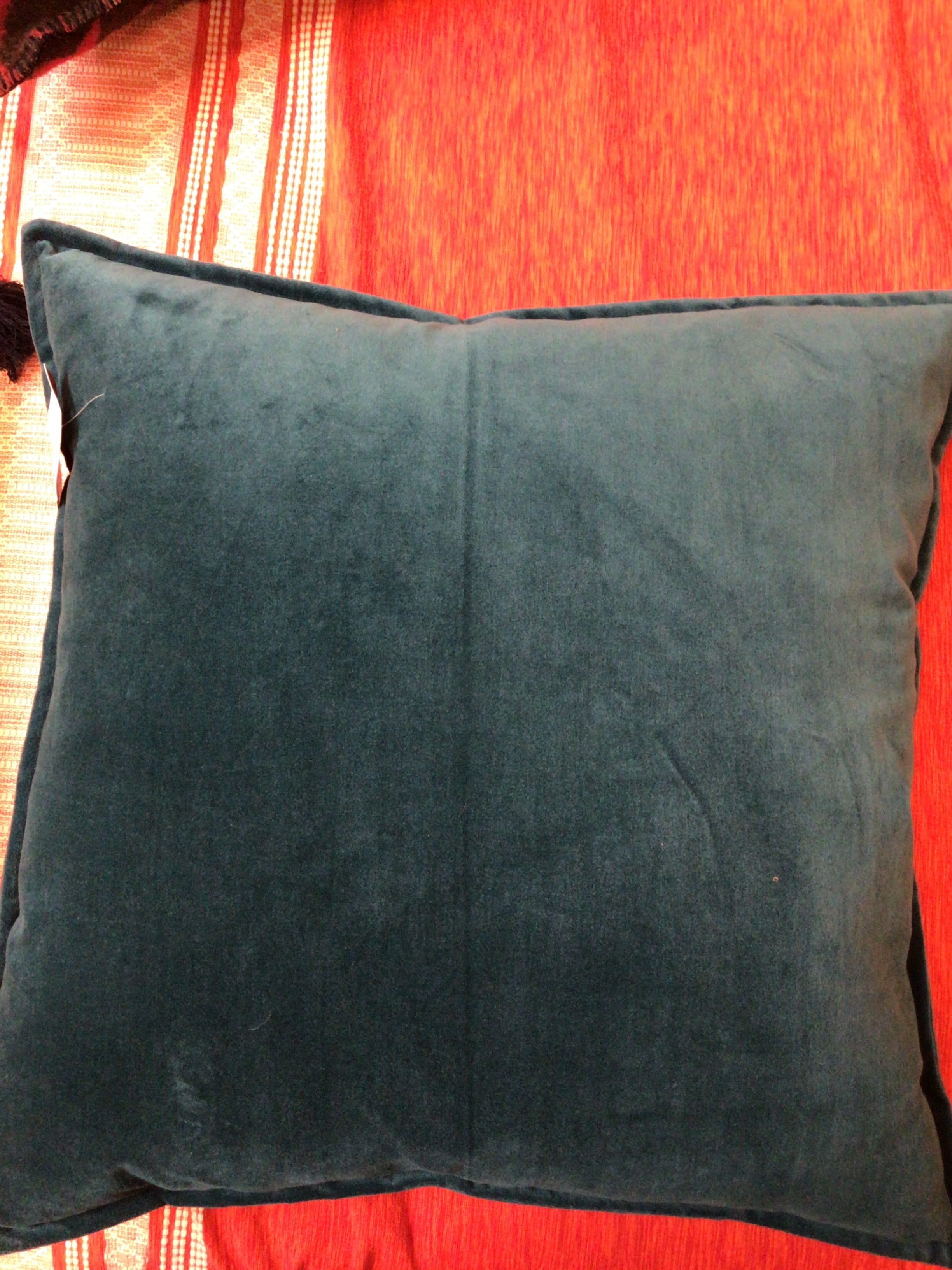 Dark Teal Velvet Pillow