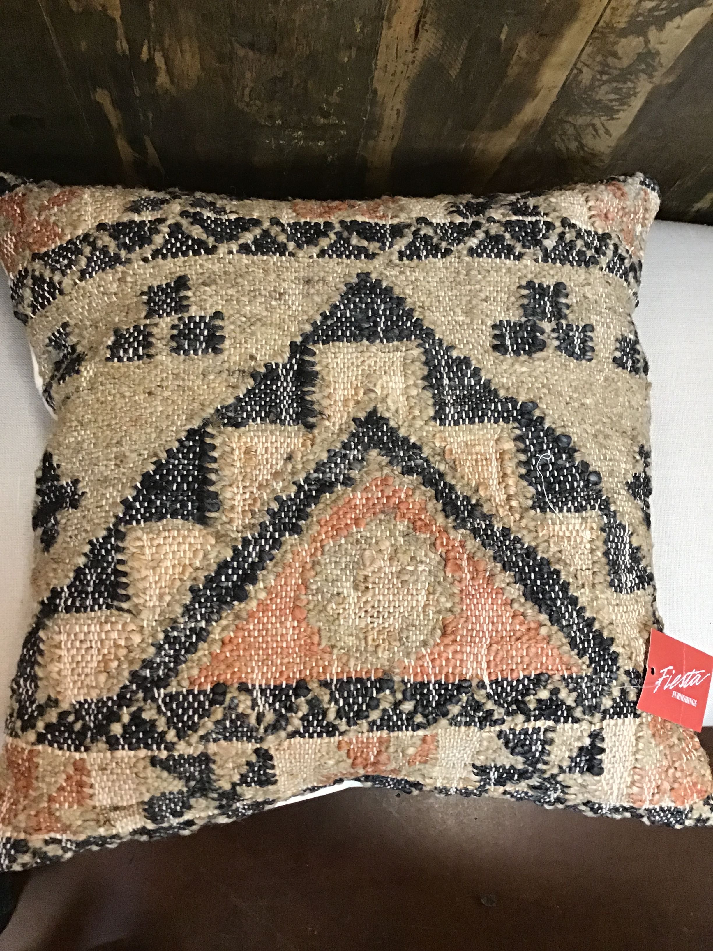 Grey & Rust Aztec Kilim Pillow