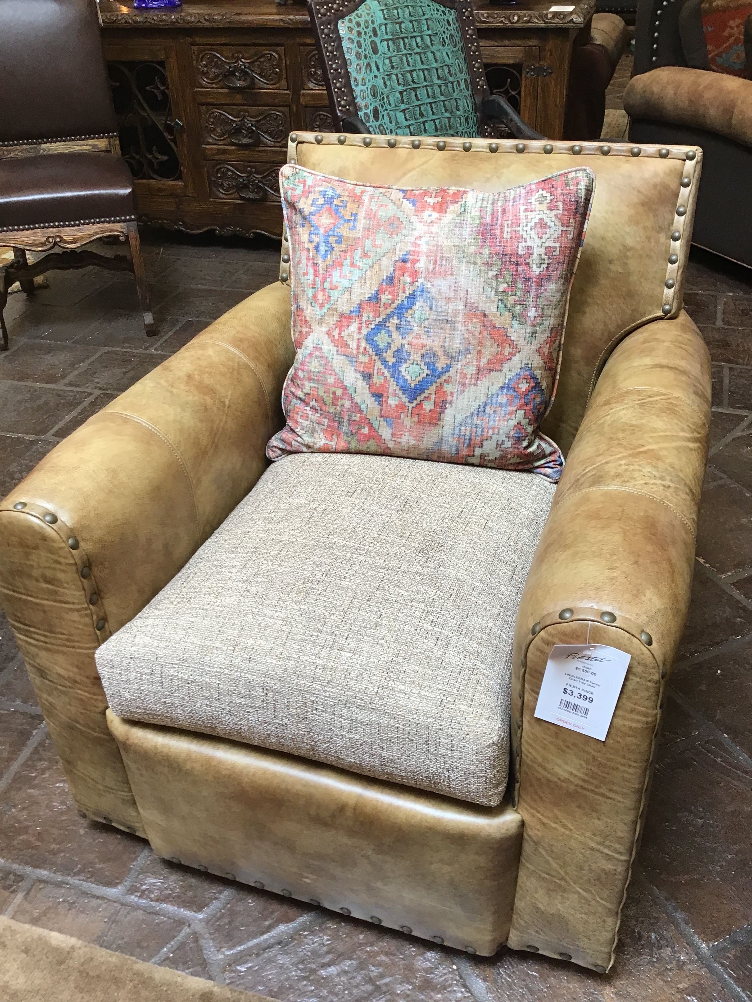 Swivel Chair Trey Chair Legends Rawhide