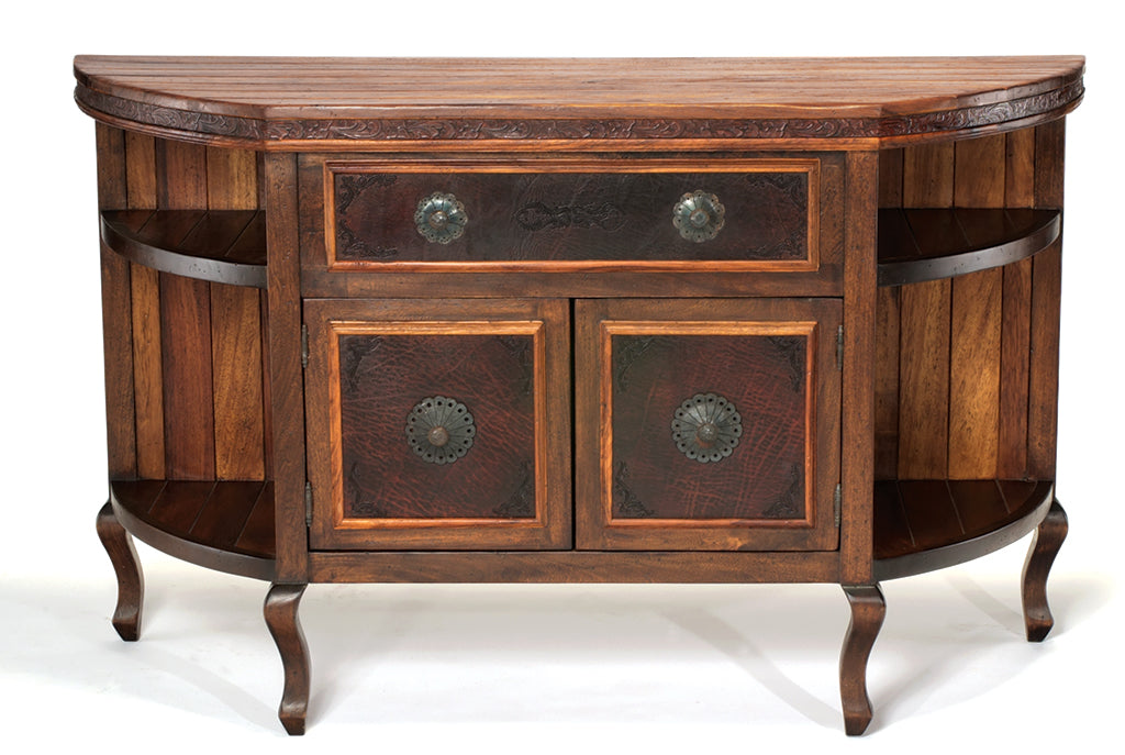 Console Francisco Carved Demilune 66X22X40 DD/AC