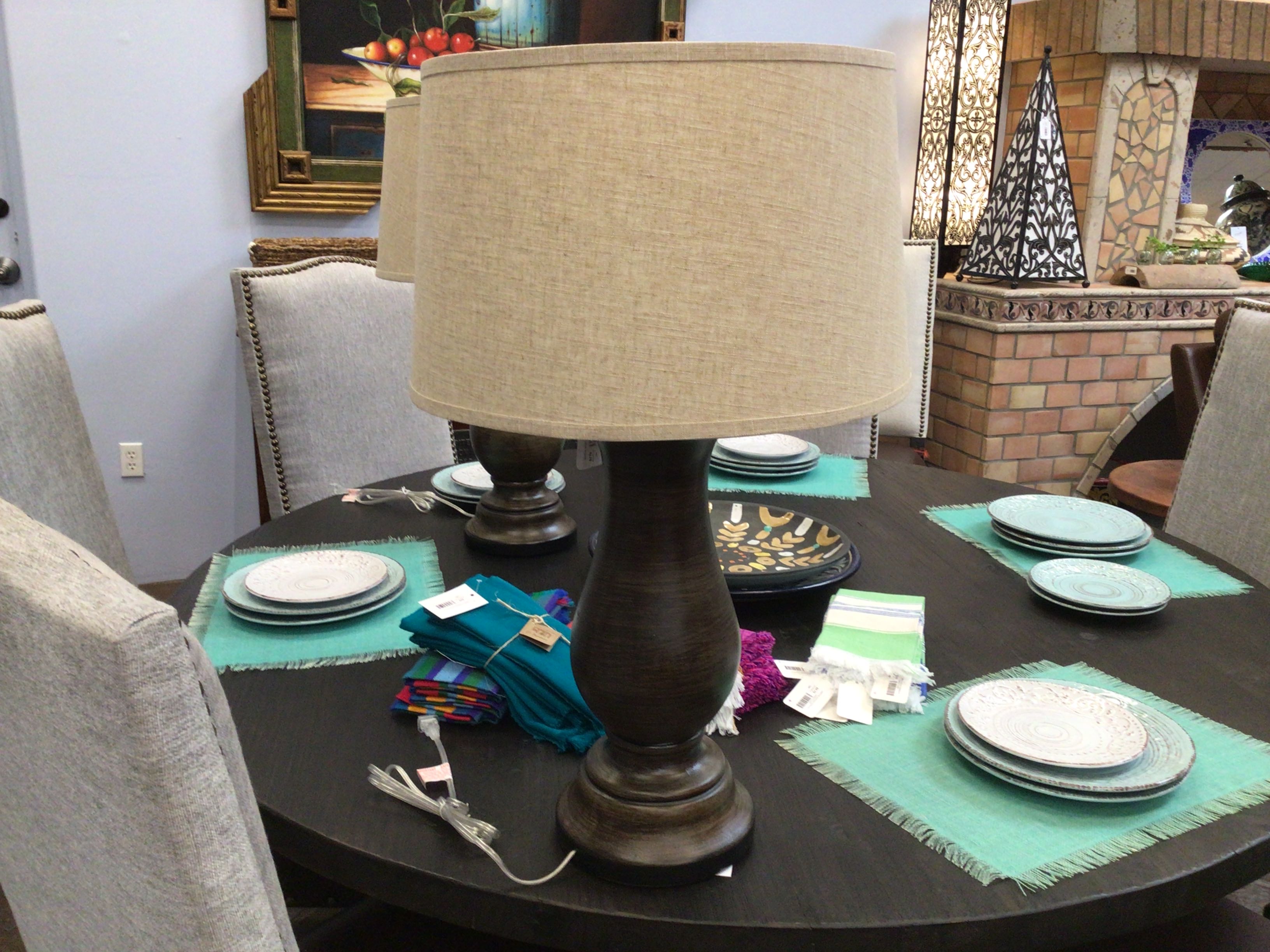 Table Lamp Light Sand Brown"