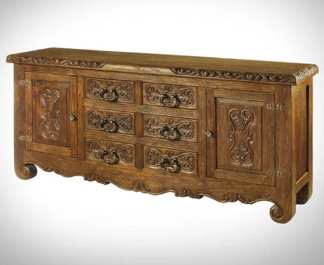 Lovina Buffet with Large Wood Doors