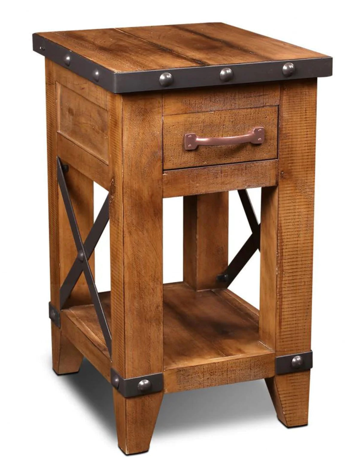Urban Rustic Side Table 15 1/4W X 18 3/4D X 26 1/2H