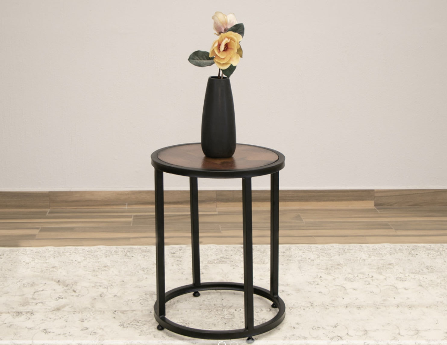 Blackburn Collection End Table With Copper Top & Iron Base