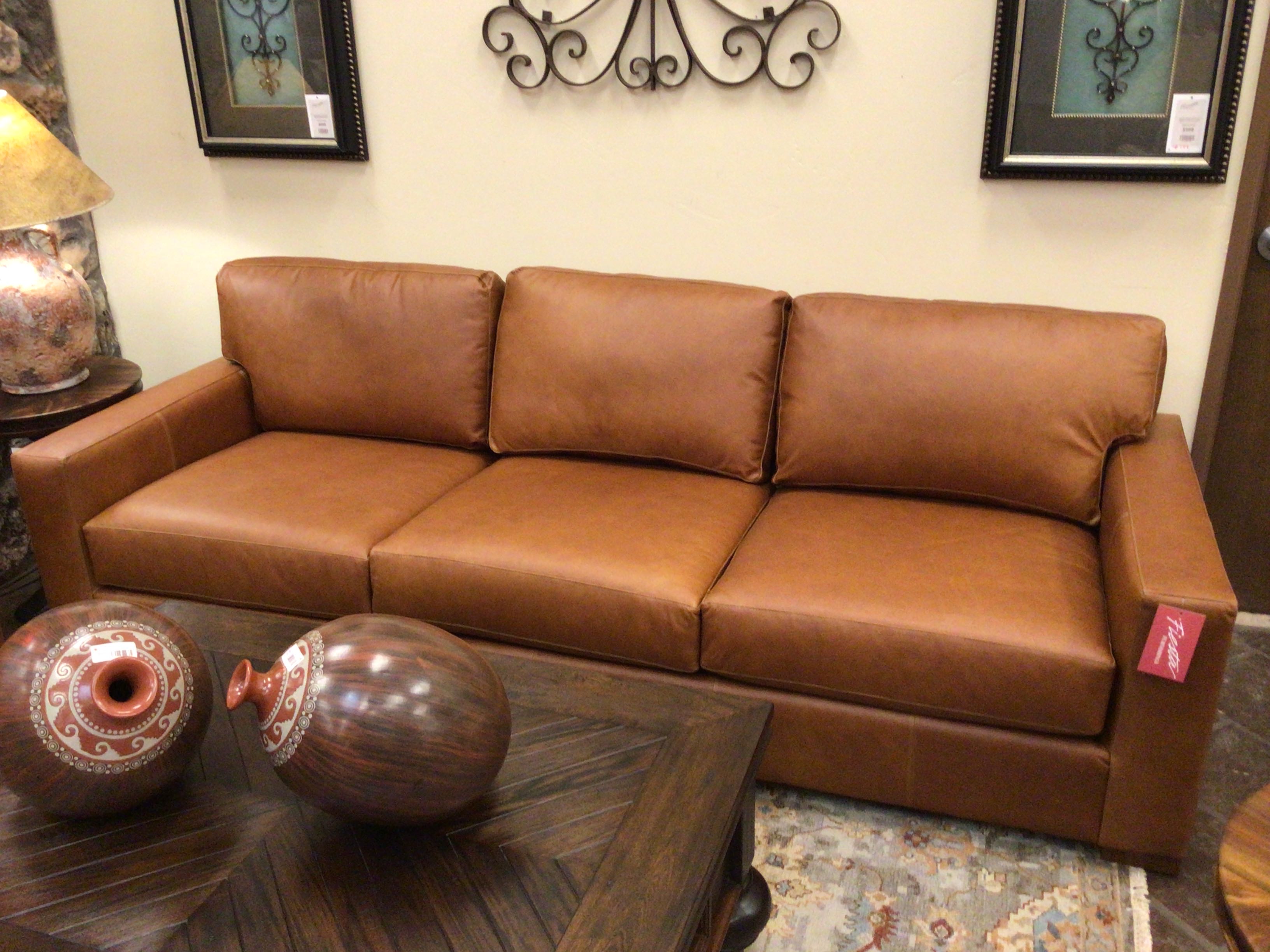 Sofa Leather Bruno Canyon Finish: Walnut