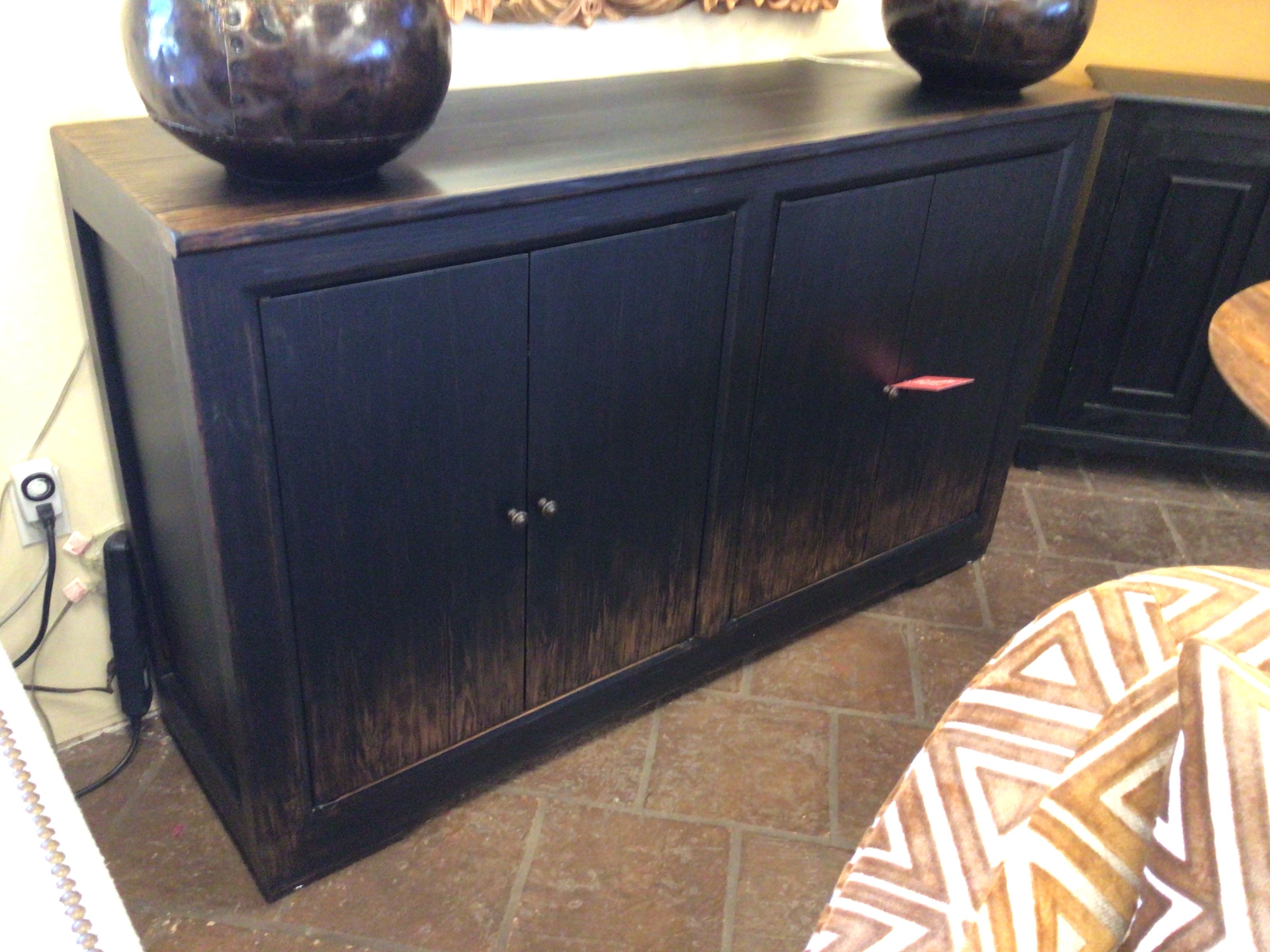 Side Board It Takes An Hour 63 - Black 63"w X 18"d X 38.25"h"