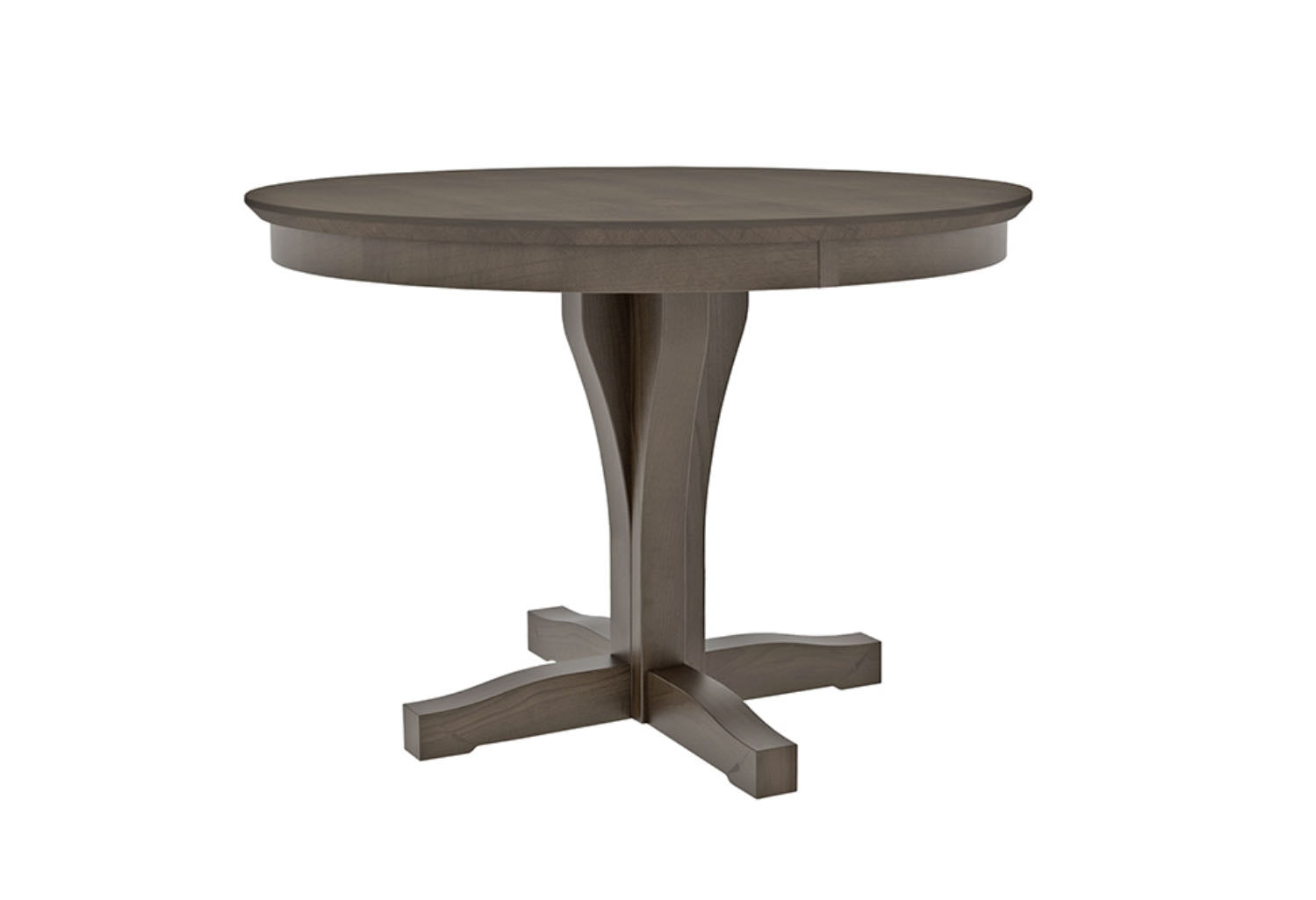 Dining Table With Base Belmont Elm Top Borwn Maple Apron & Base 48X48 124/Reaper
