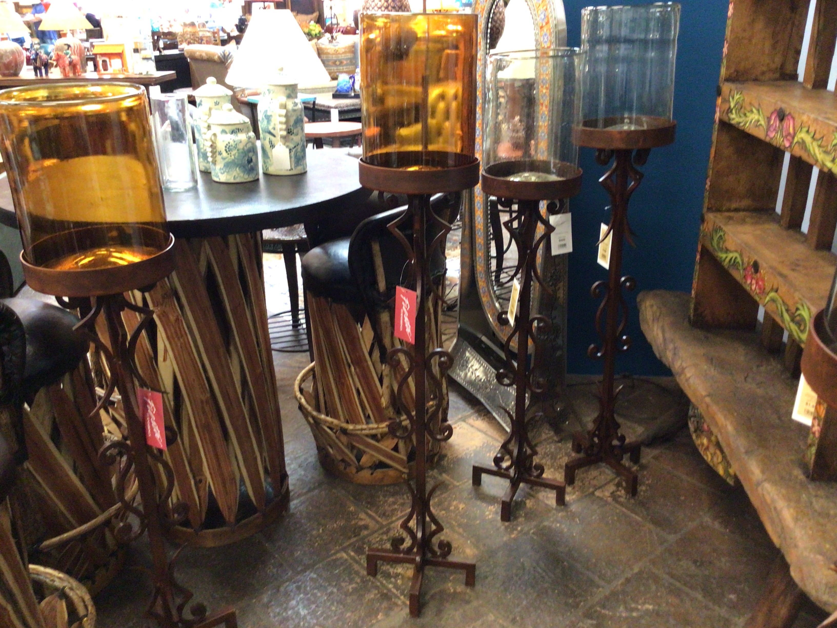 Candelabra Ingles Large Amber