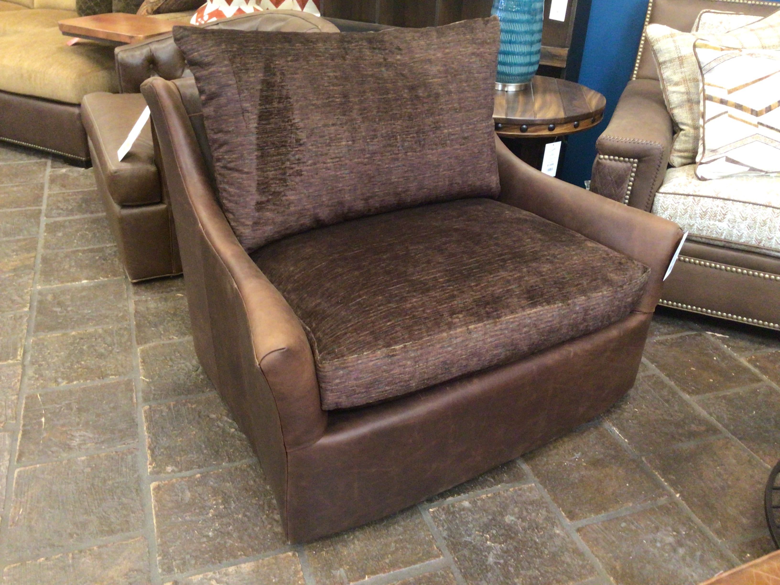 Swivel Chair Cowboy Cocoa W 48 X D 40" X H 38""