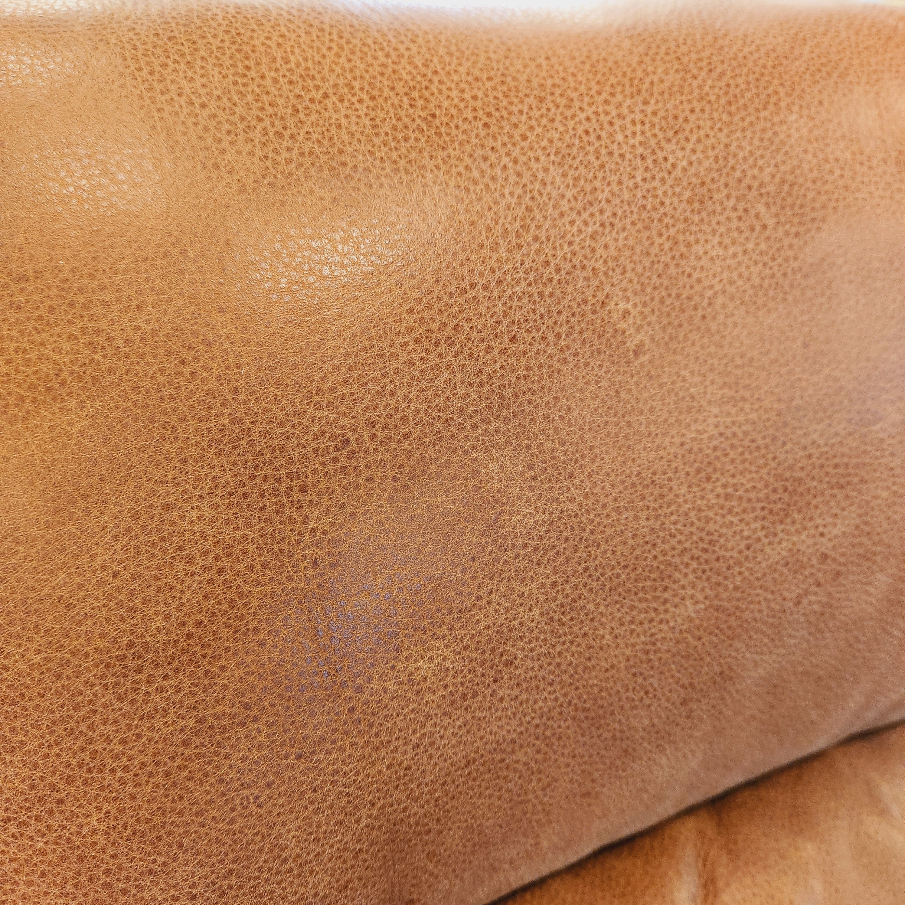 Close-up of brown leather texture