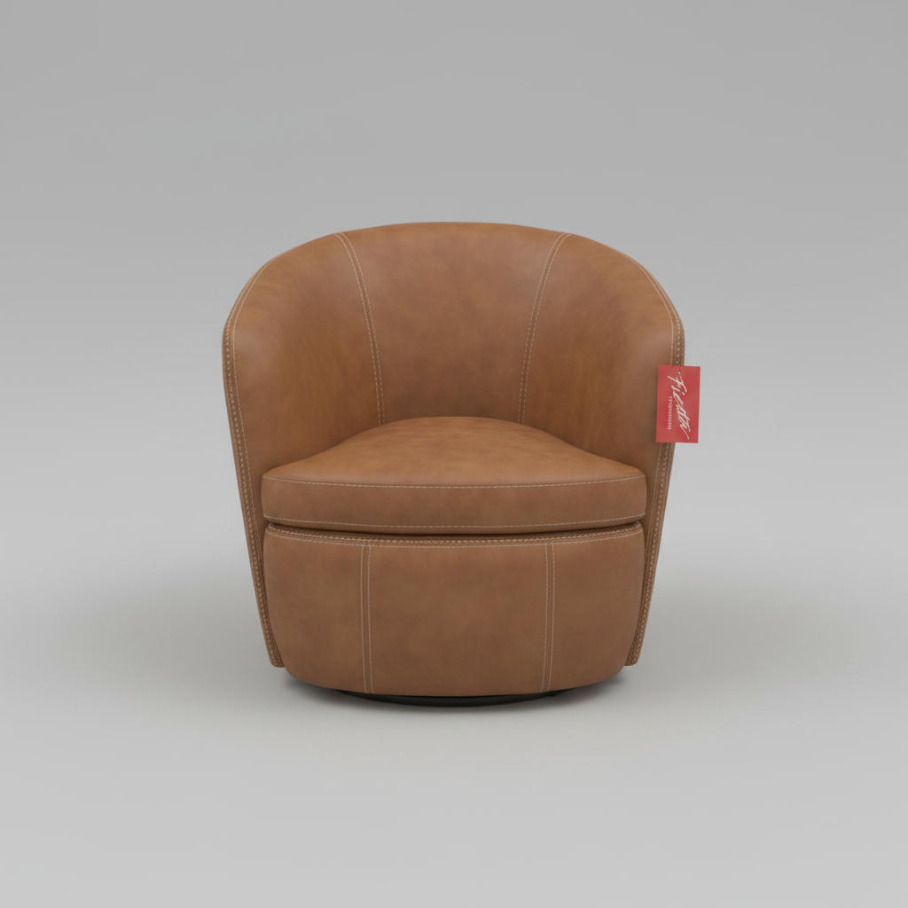 Swivel Club Chair Barolo Vintage Carmel