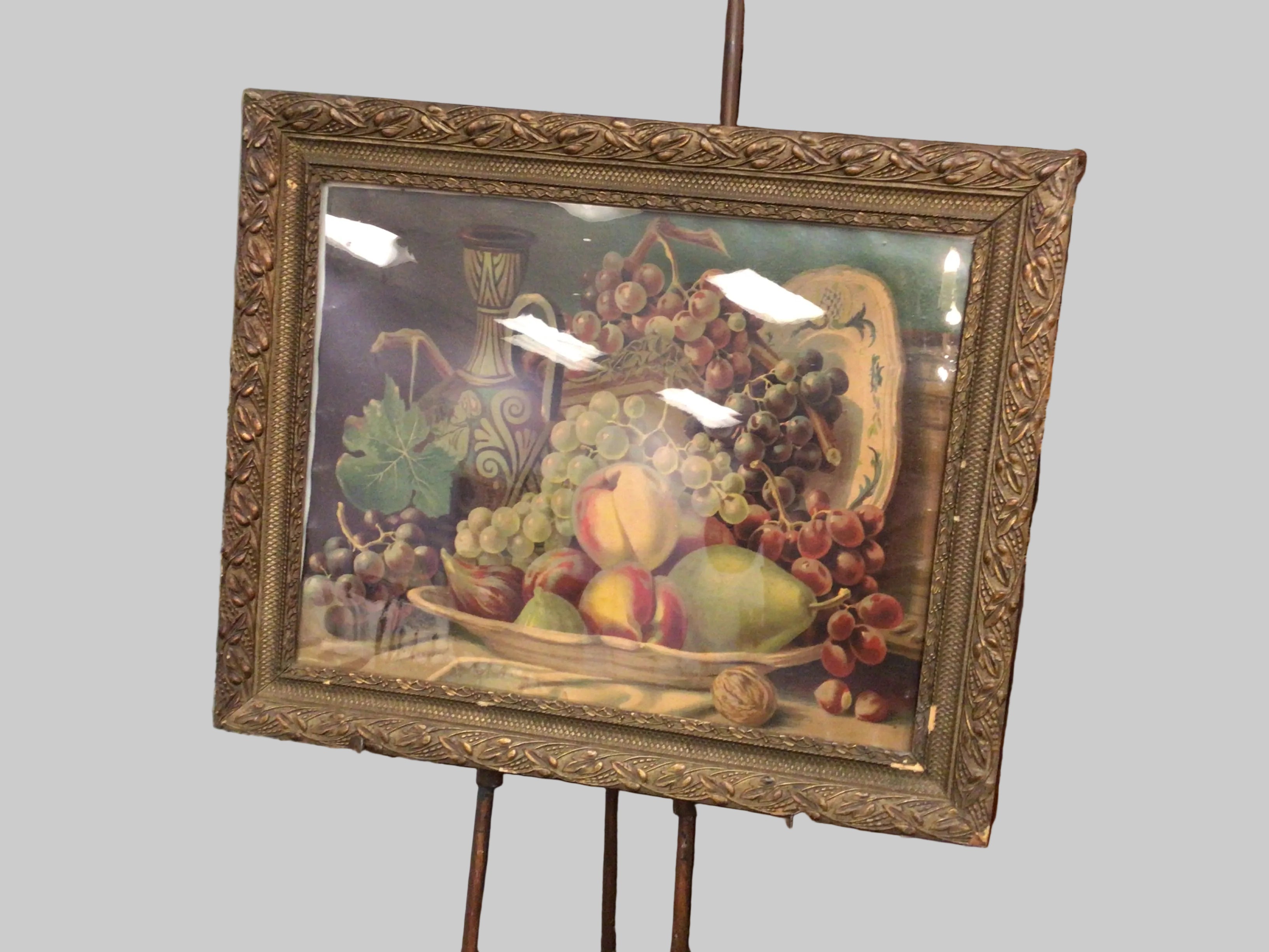 Antique Gilt-Framed Fruit Still Life, Circa 1850