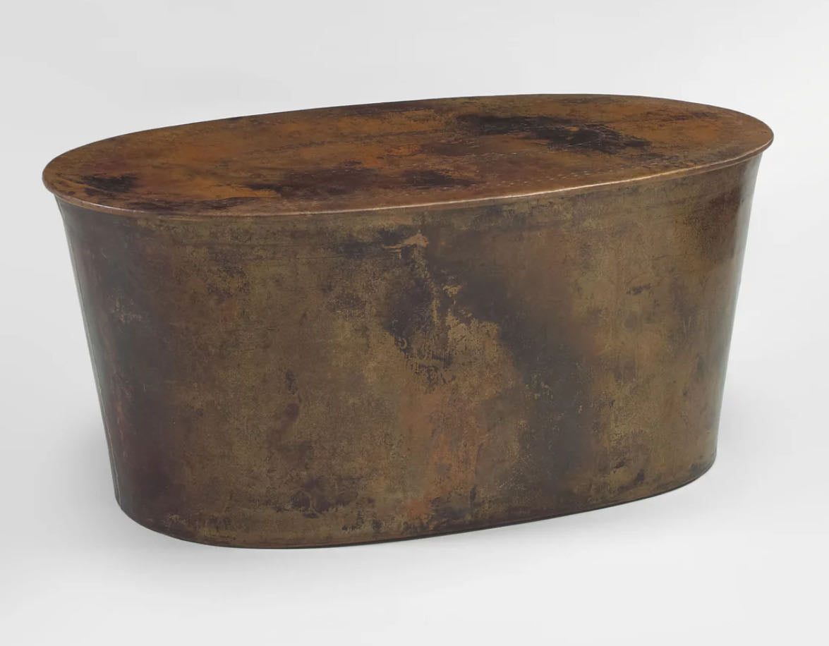 Oval Copper Drum Table