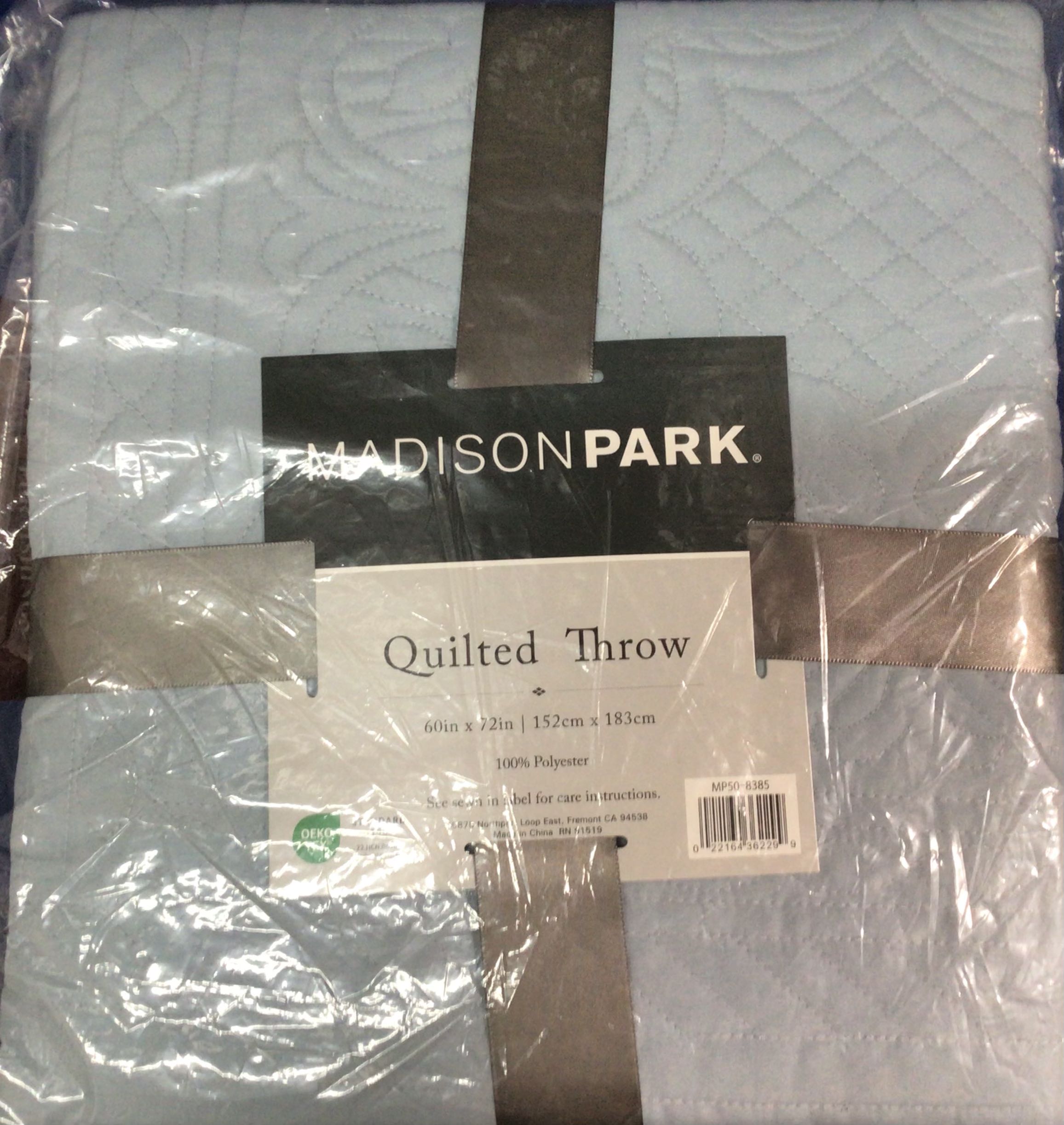 Madison Park Throw Tuscany Oversized Oversized 60x72 Blue