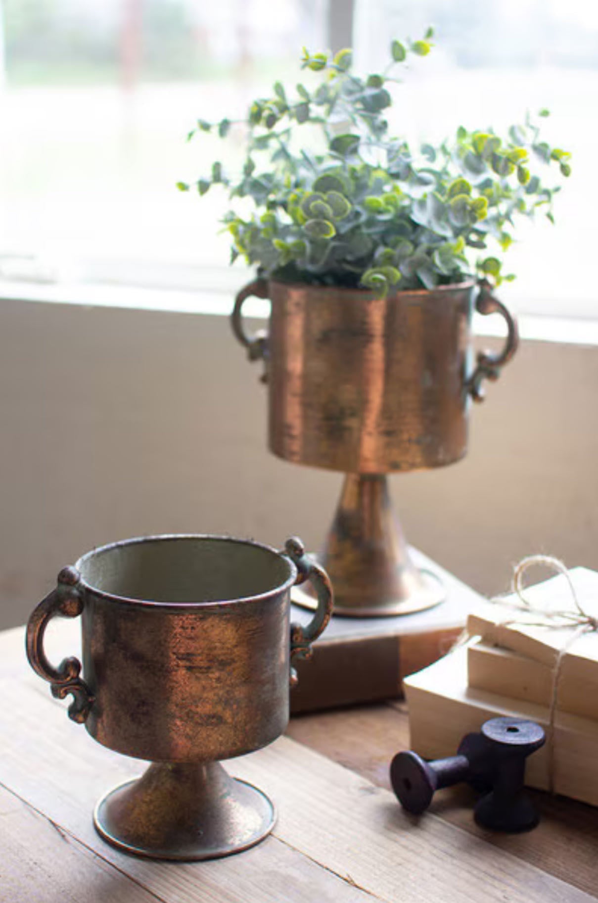 Planter Antique Copper Planters Set Of 2