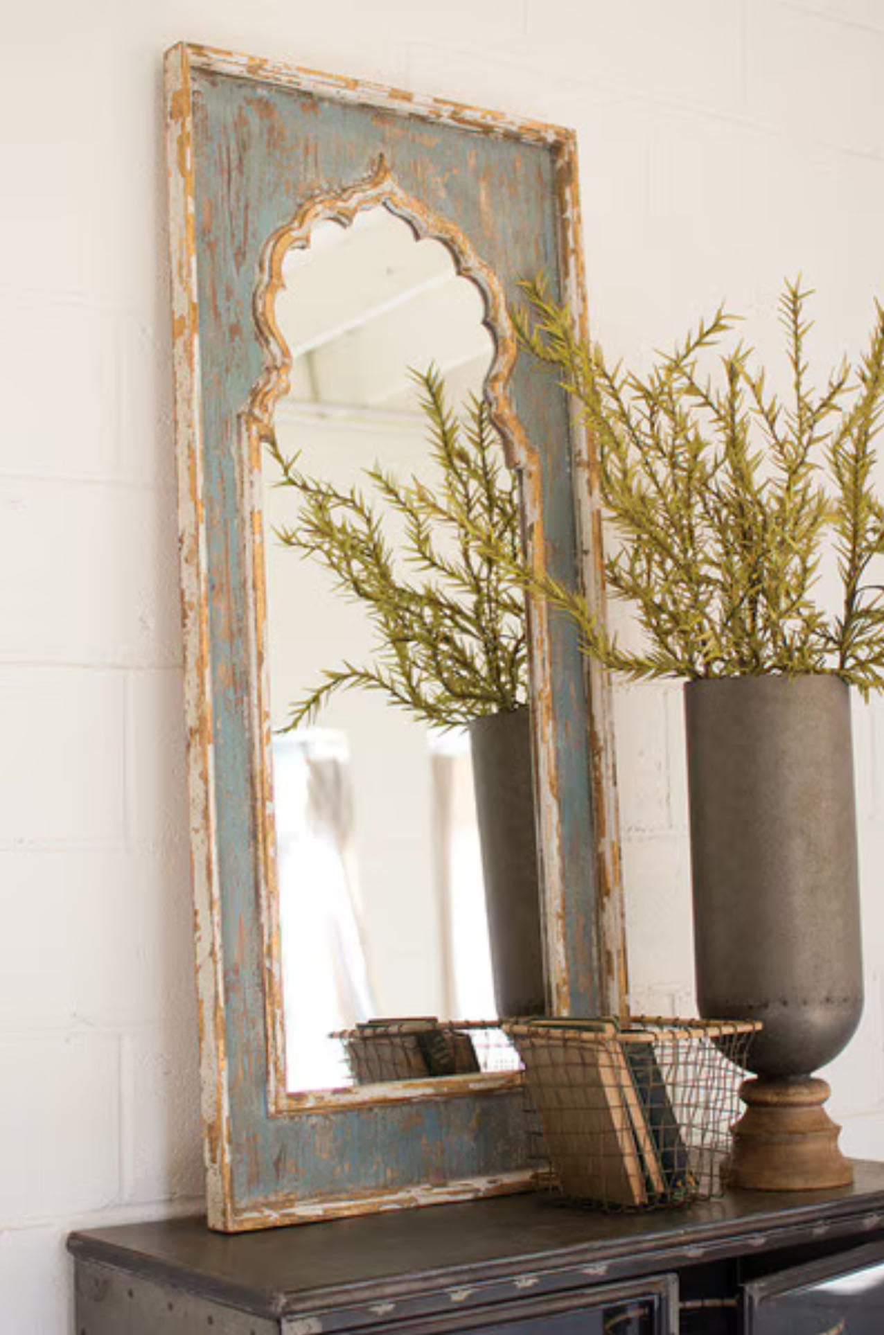 Mirror Painted Wooden Mirror 24x52