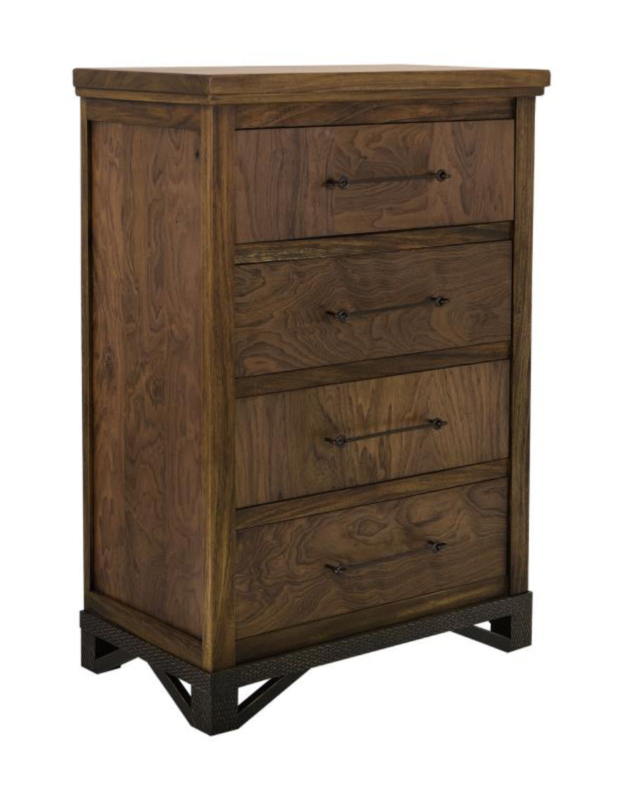 Walnut Collection Chest 4 Drawer