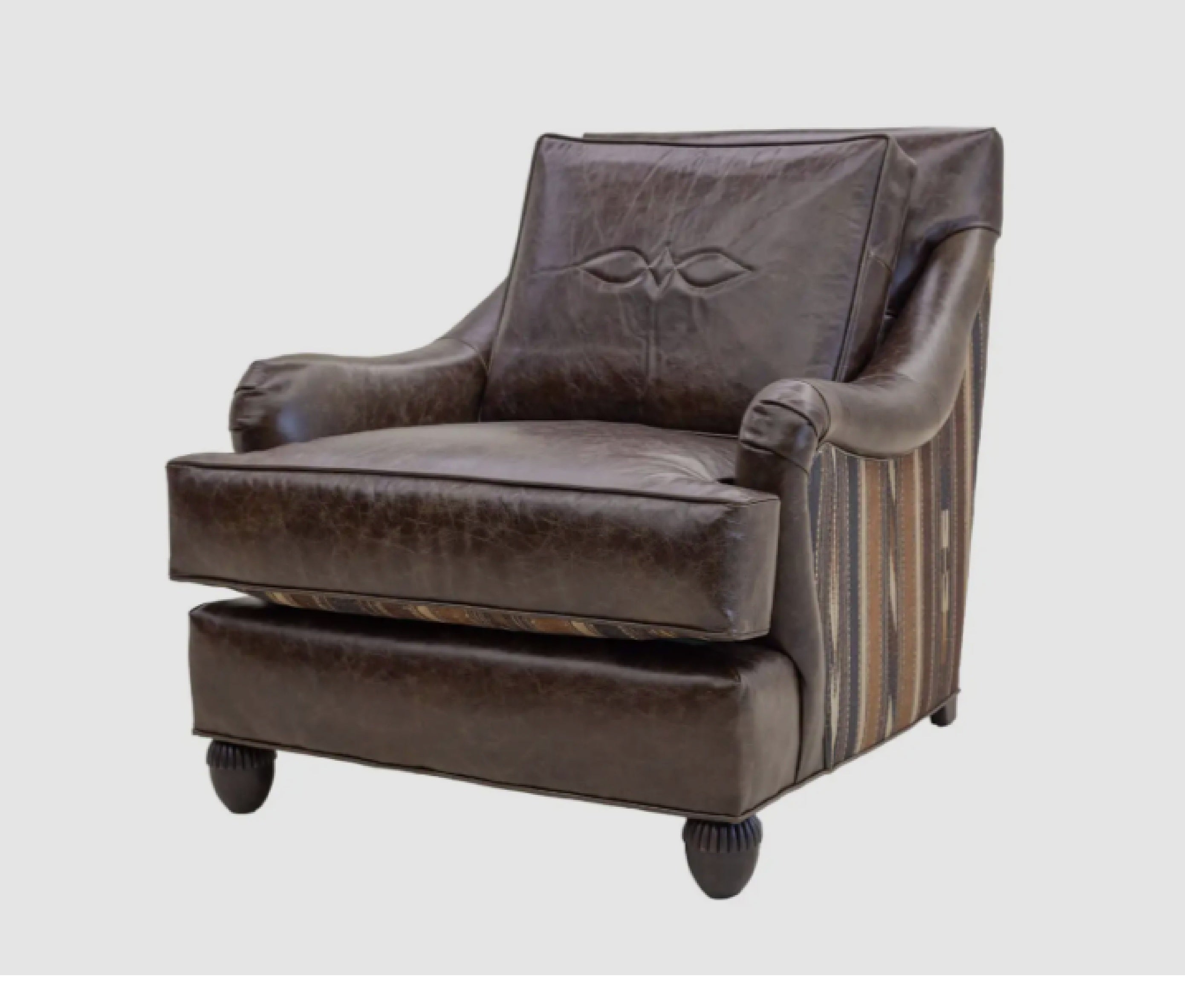 Chair & Ottoman Old Trafford Dark Brown Seat Cushion