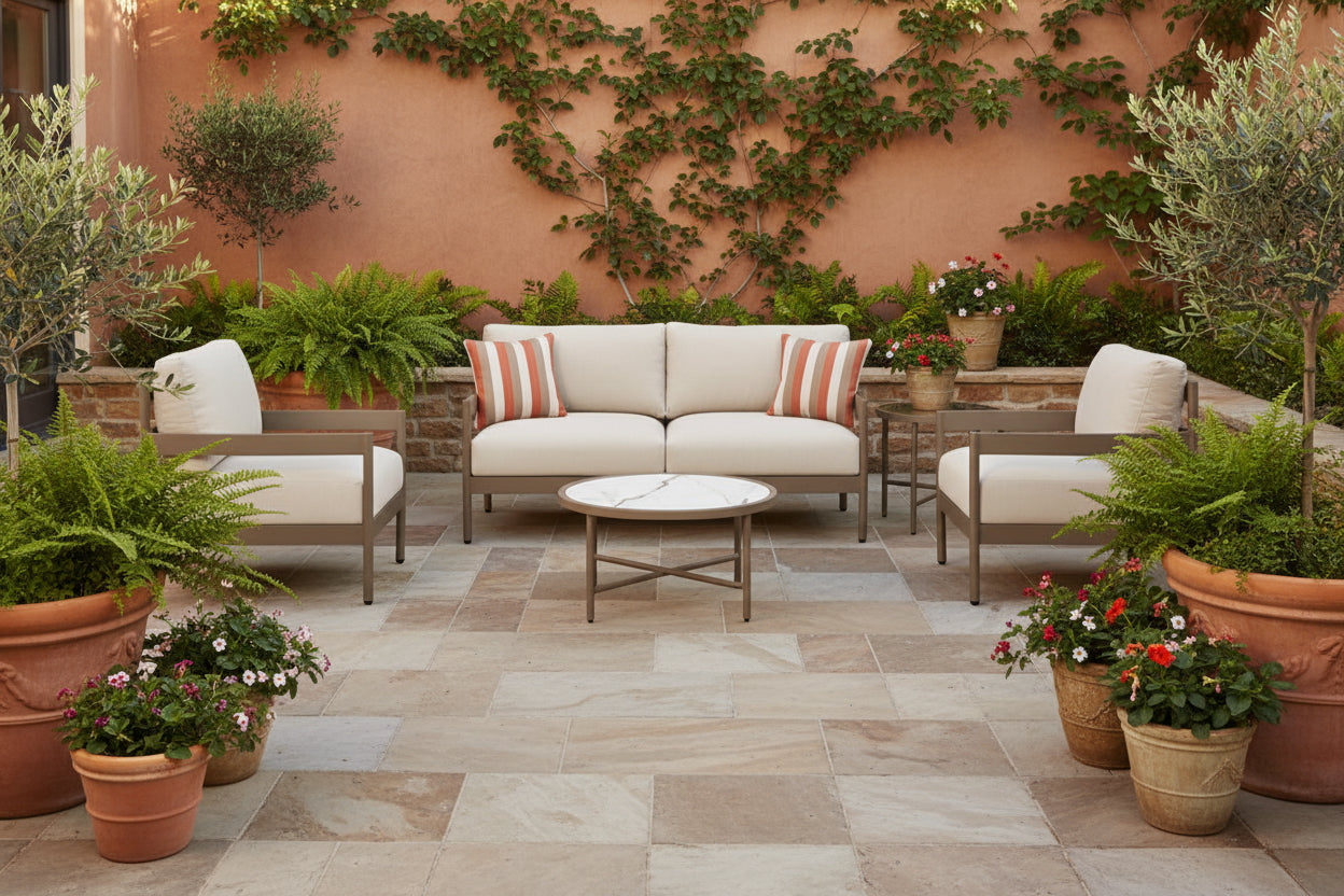 Patio Set- Loveseat, 2Chairs, 1 Cocktail Table and 1 End Table