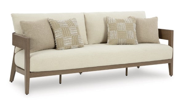 Sofa Dark Brown White Seed Bay