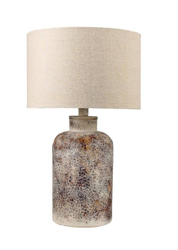 Speckled Ivory Hydrocal Table Lamp