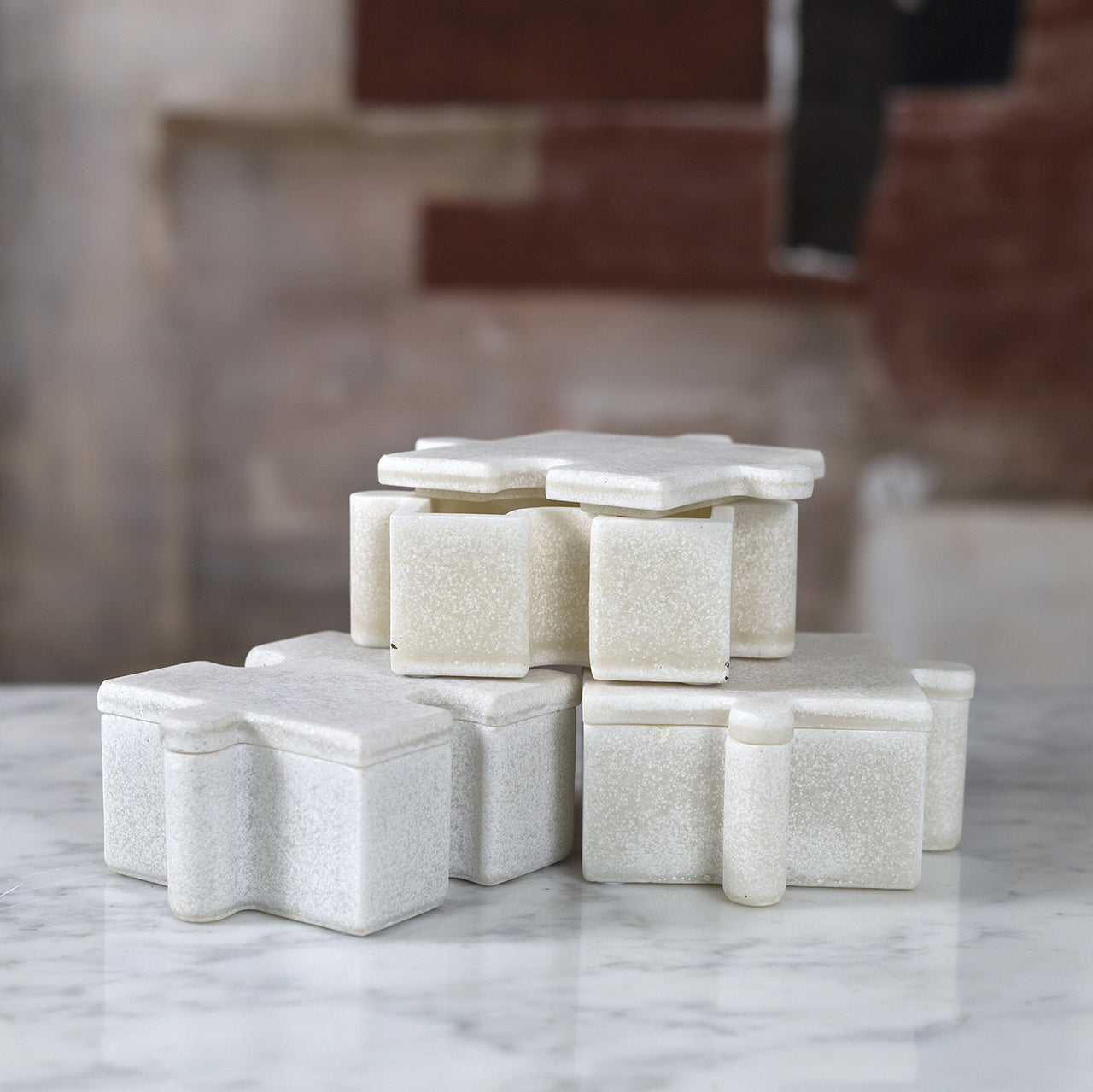Bianco Puzzle Boxes (Set of 3)