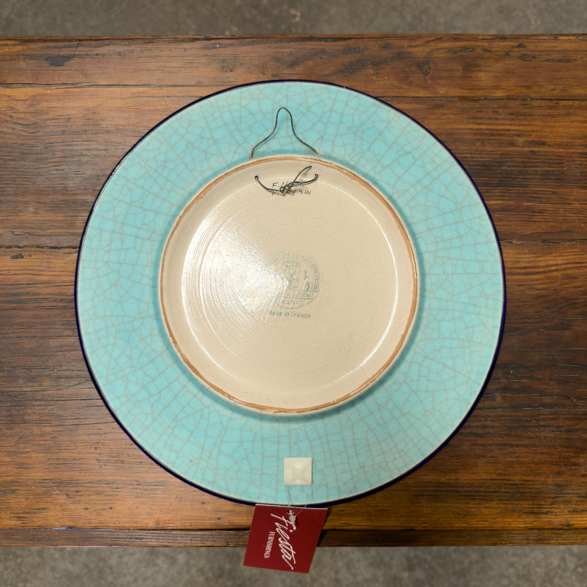 From 1950 Antique Enamel Rooster Plate