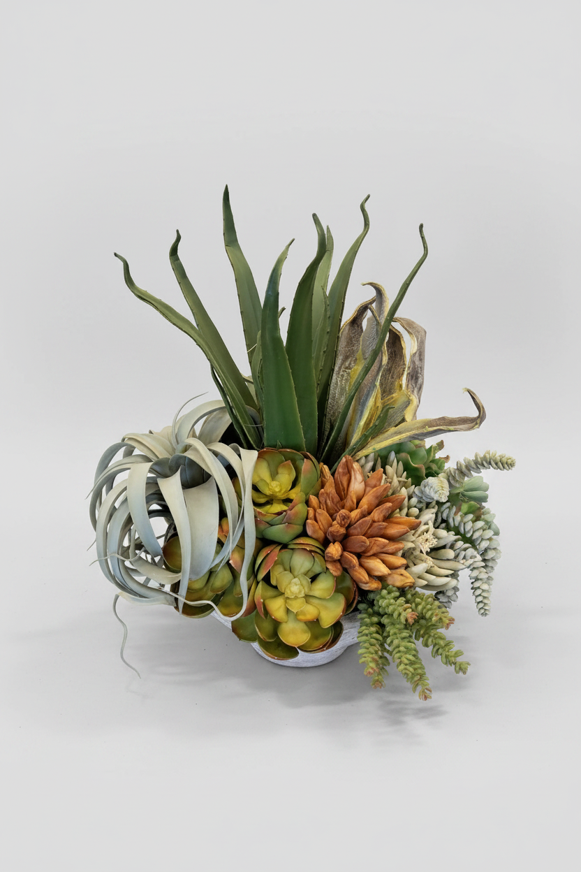 Botanical Pedestal Round Cement