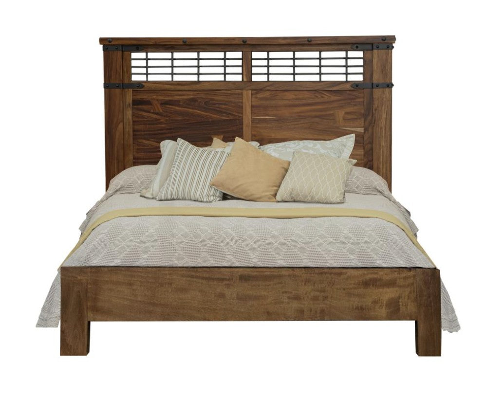 Parota Bed Complete Headboard Platform Footboard & Rails King