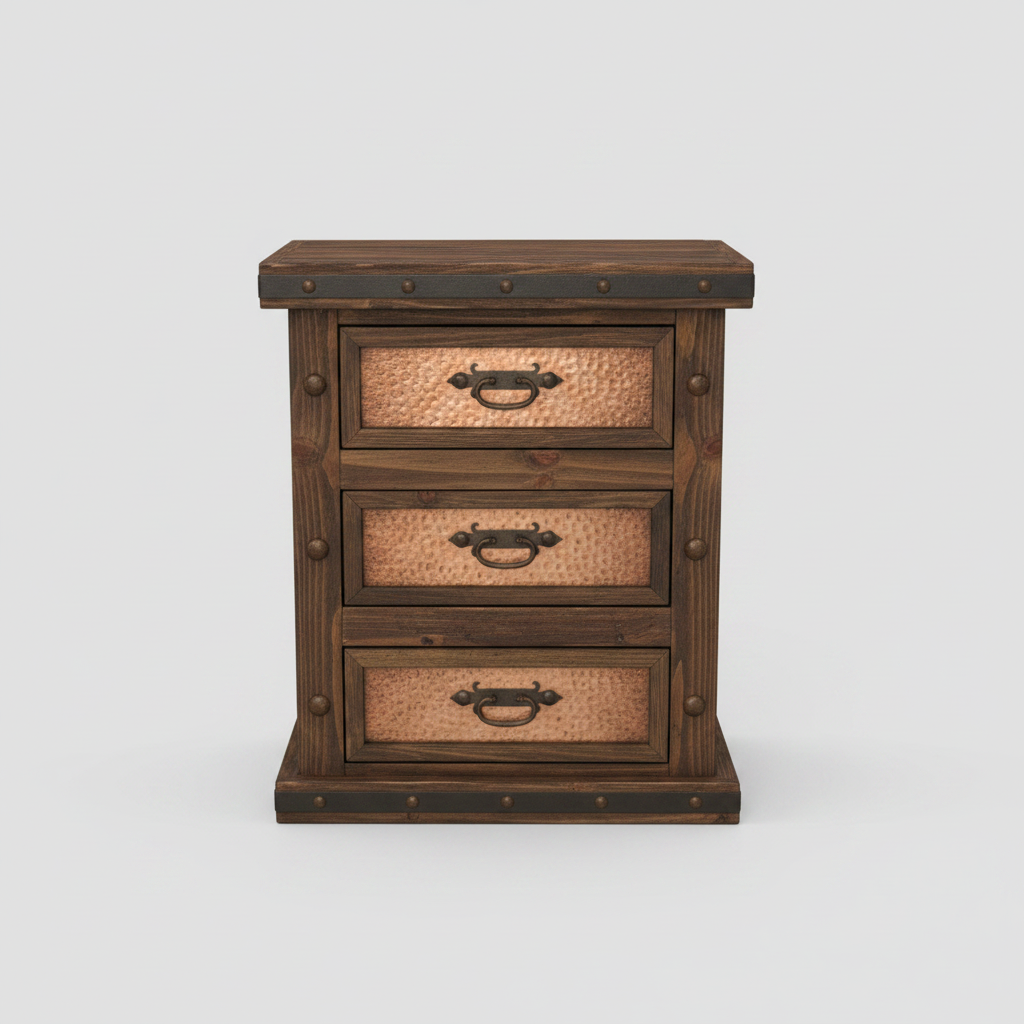 Hacienda Nightstand with Copper Drawers