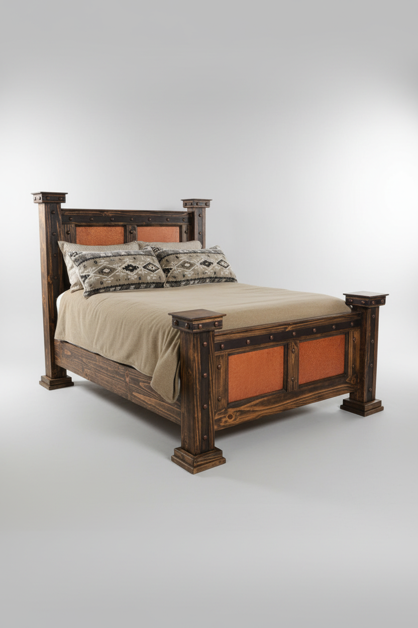 Hacienda Queen Copper Panels Bed