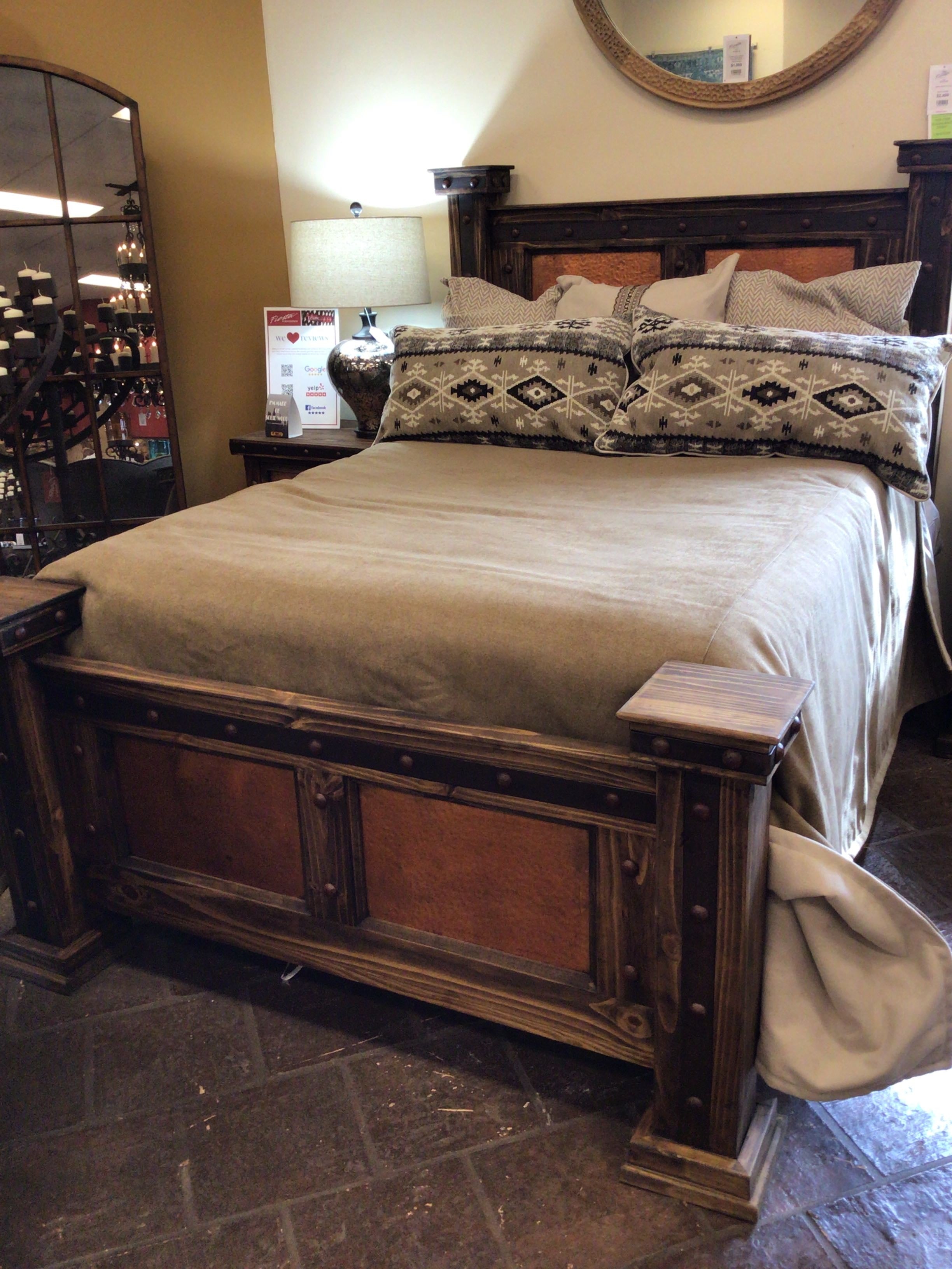 Hacienda Queen Copper Panels Bed