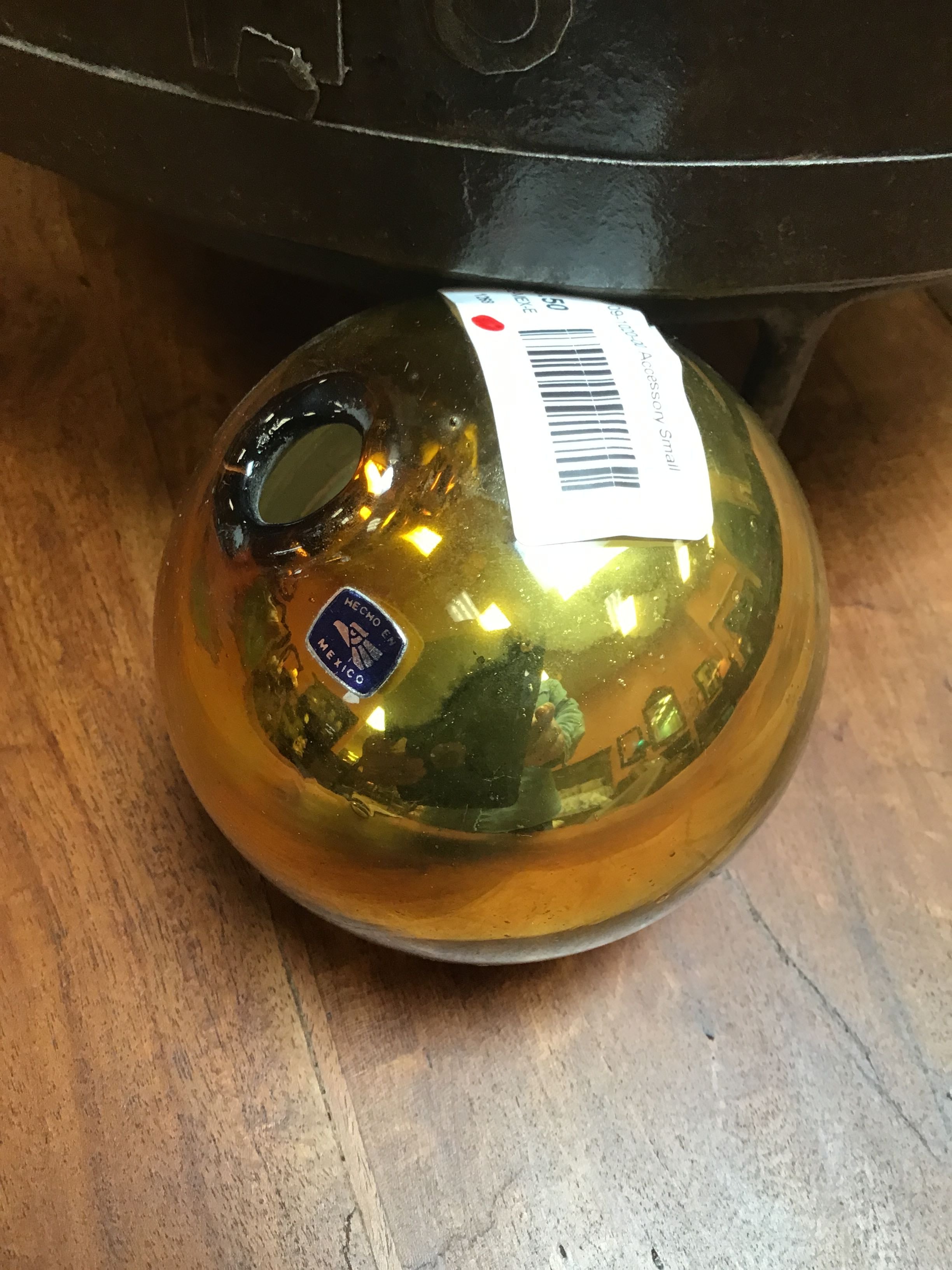 Accessory Glass Ball Small Gold