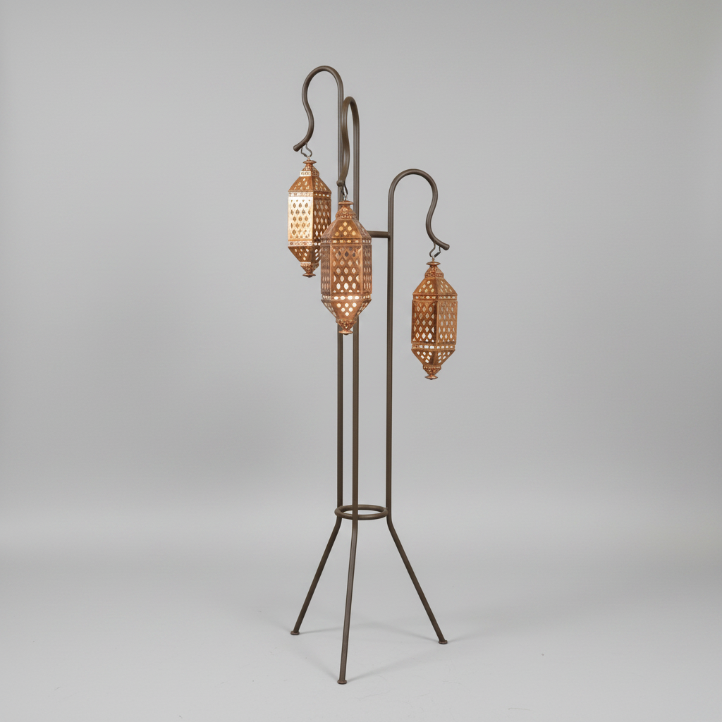 Lantern Copper On Stand